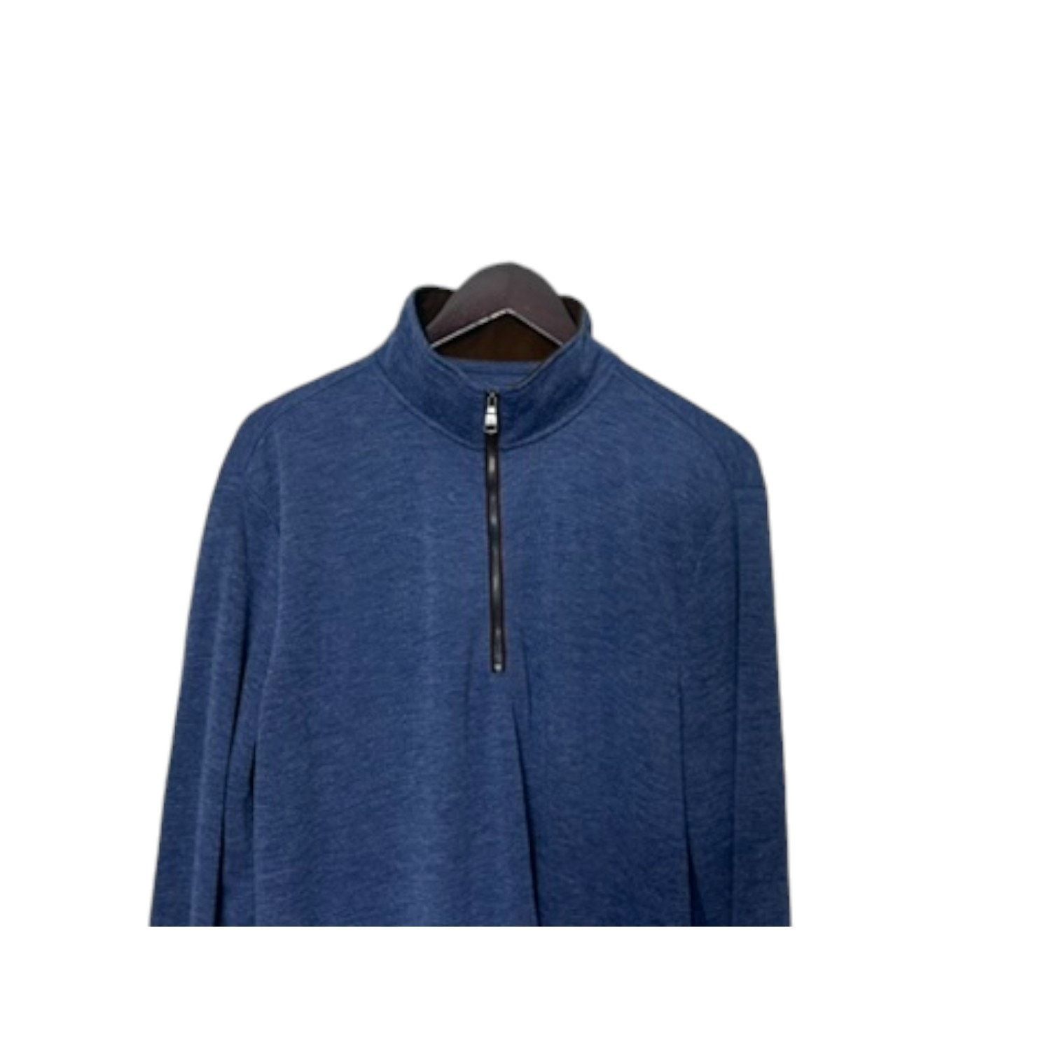 Banana Republic Banana Republic Blue Brushed Half-Zip Pullover Men's XL Size US XL / EU 56 / 4 - 3 Thumbnail