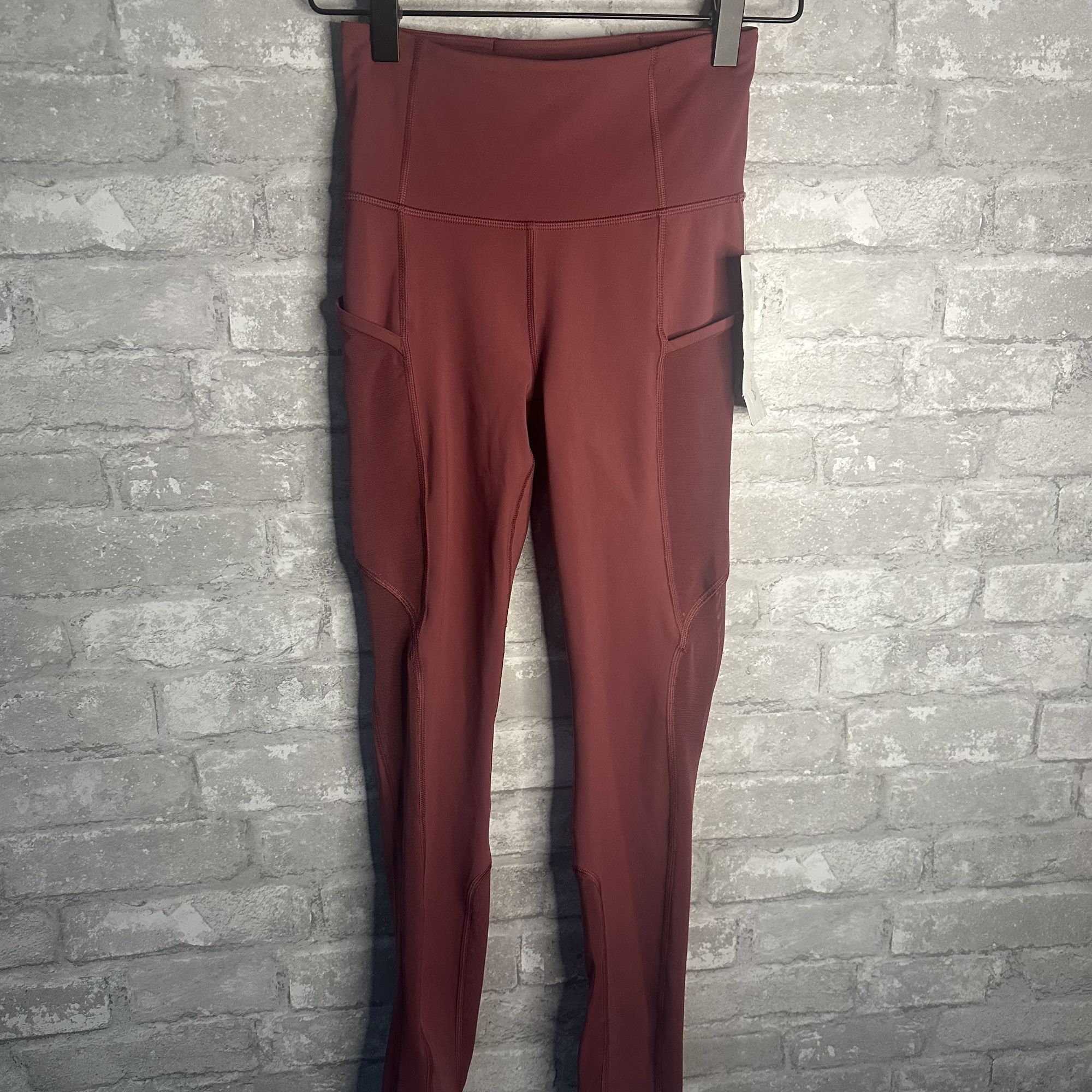 Athleta Athleta Ultimate Stash Mesh 7/8 Tight NWT Size XXS Burgundy Size 24" / US 00 / IT 34 - 2 Thumbnail