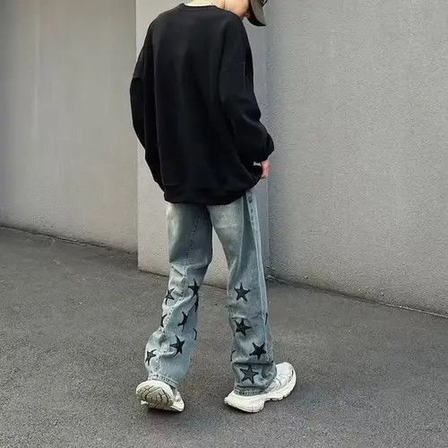 Japanese Brand × Jean Star Baggy Denim Jeans, Graphic Jeans Size US 32 / EU 48 - 4 Thumbnail