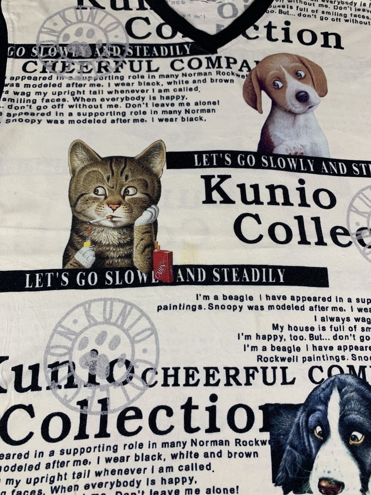 Japanese Brand Vintage Kunio Collection All-Over Print V-Neck T-Shirt Size US L / EU 52-54 / 3 - 4 Thumbnail