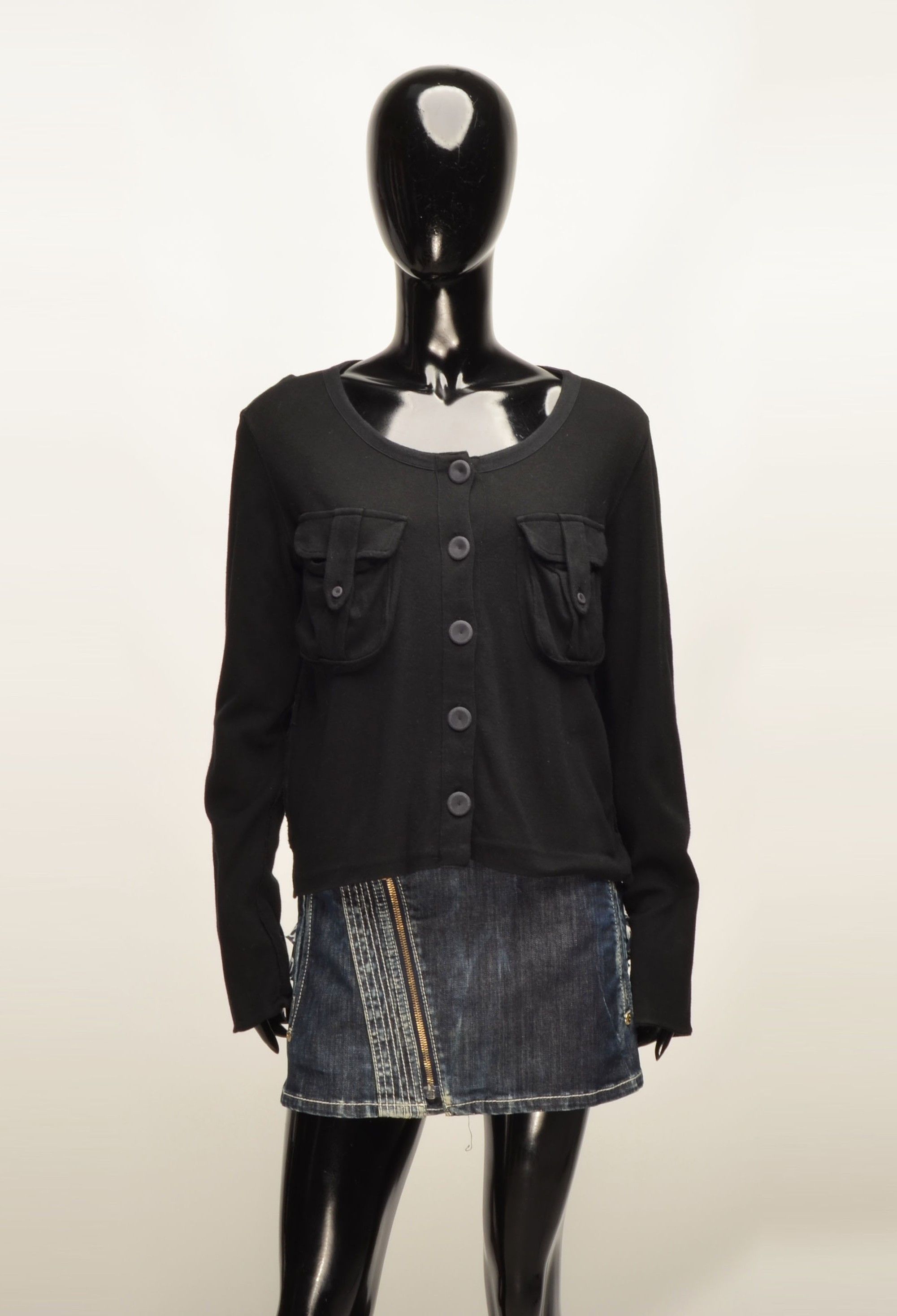 Vintage Sonia Rykiel 90's Black Long Sleeve Cardigan