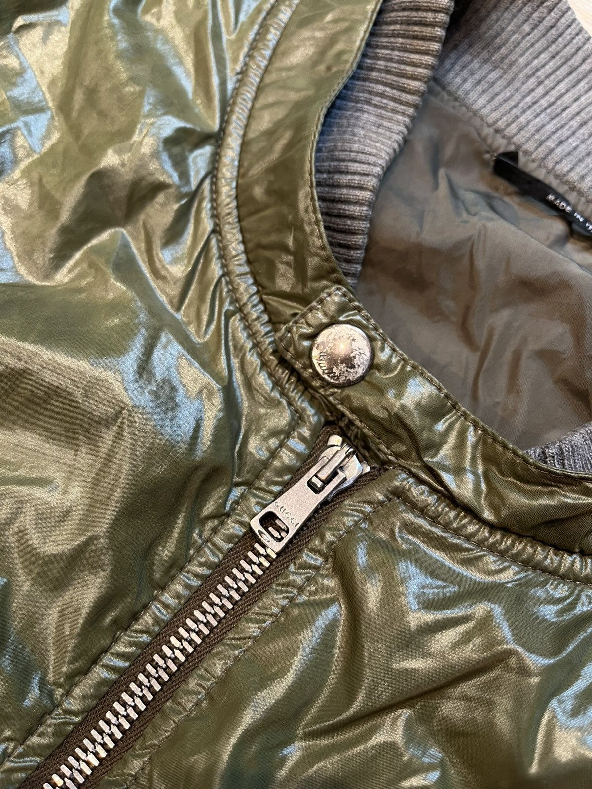 Gucci Gucci Green Polyamide Bomber Jacket - Frida Giannini Size US M / EU 48-50 / 2 - 8 Thumbnail