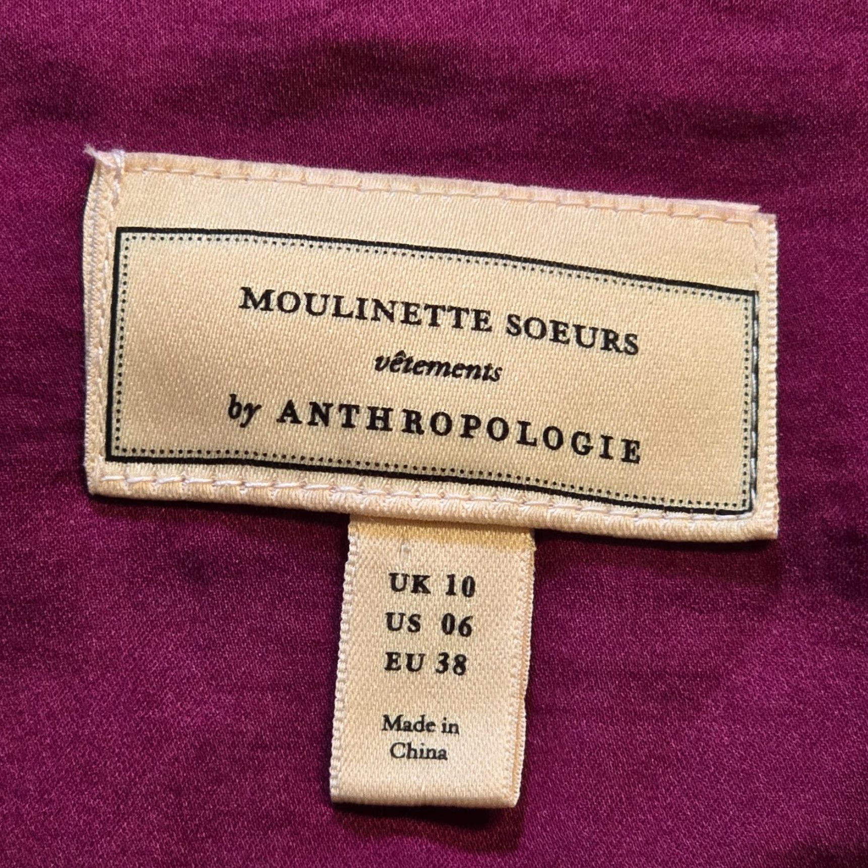 Soeur Moulinette Soeurs Top Womens Size 6 Pink Satin Belted Faux Wrap Blouse Size M / US 6-8 / IT 42-44 - 3 Thumbnail