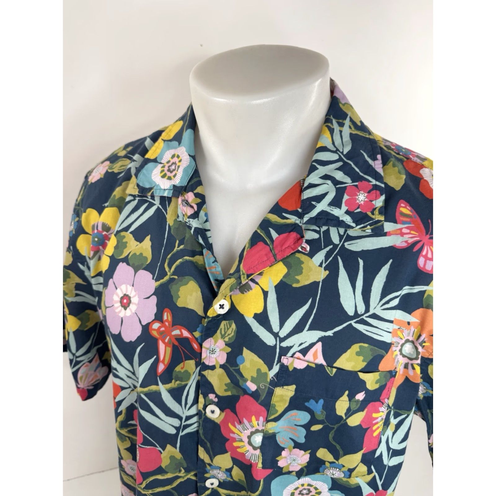 Todd Snyder TODD SNYDER Floral Print Loop Collar Mens L Shirt Size US L / EU 52-54 / 3 - 3 Thumbnail