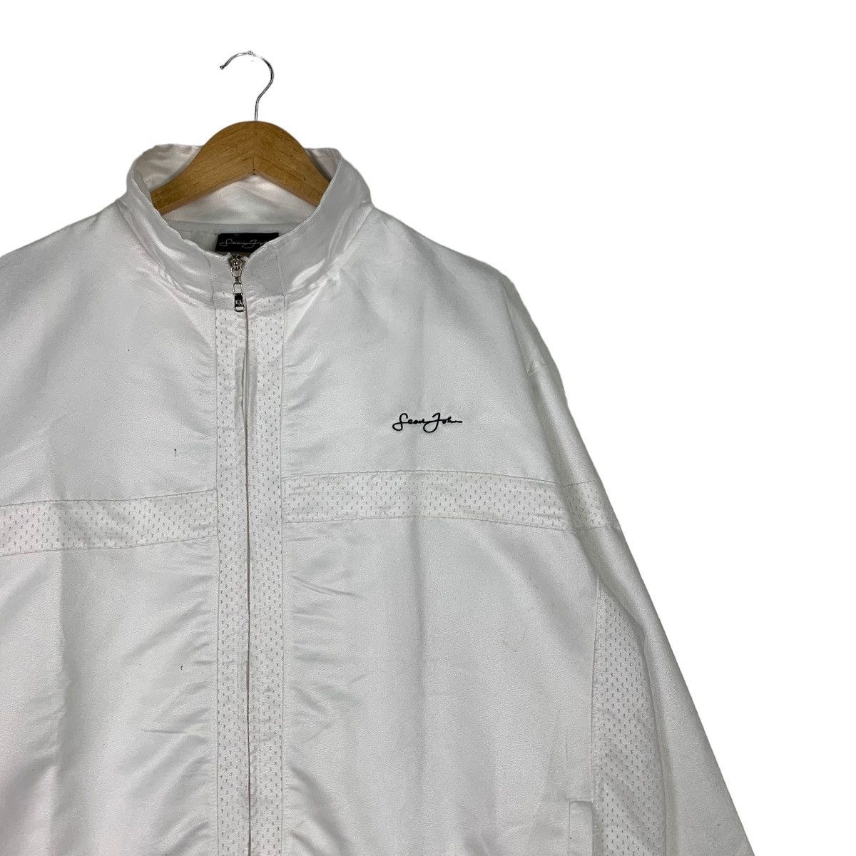 Sean John SEAN JOHN Embroidery Small Logo White Jacket #1134-C52 Size US XL / EU 56 / 4 - 4 Thumbnail