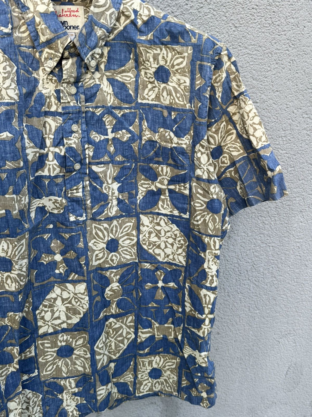 Reyn Spooner × Vintage RARE Reyn Spooner 1/4 Shirt XL Alfred Shaheen Pareau Aloha Size US XL / EU 56 / 4 - 8 Thumbnail