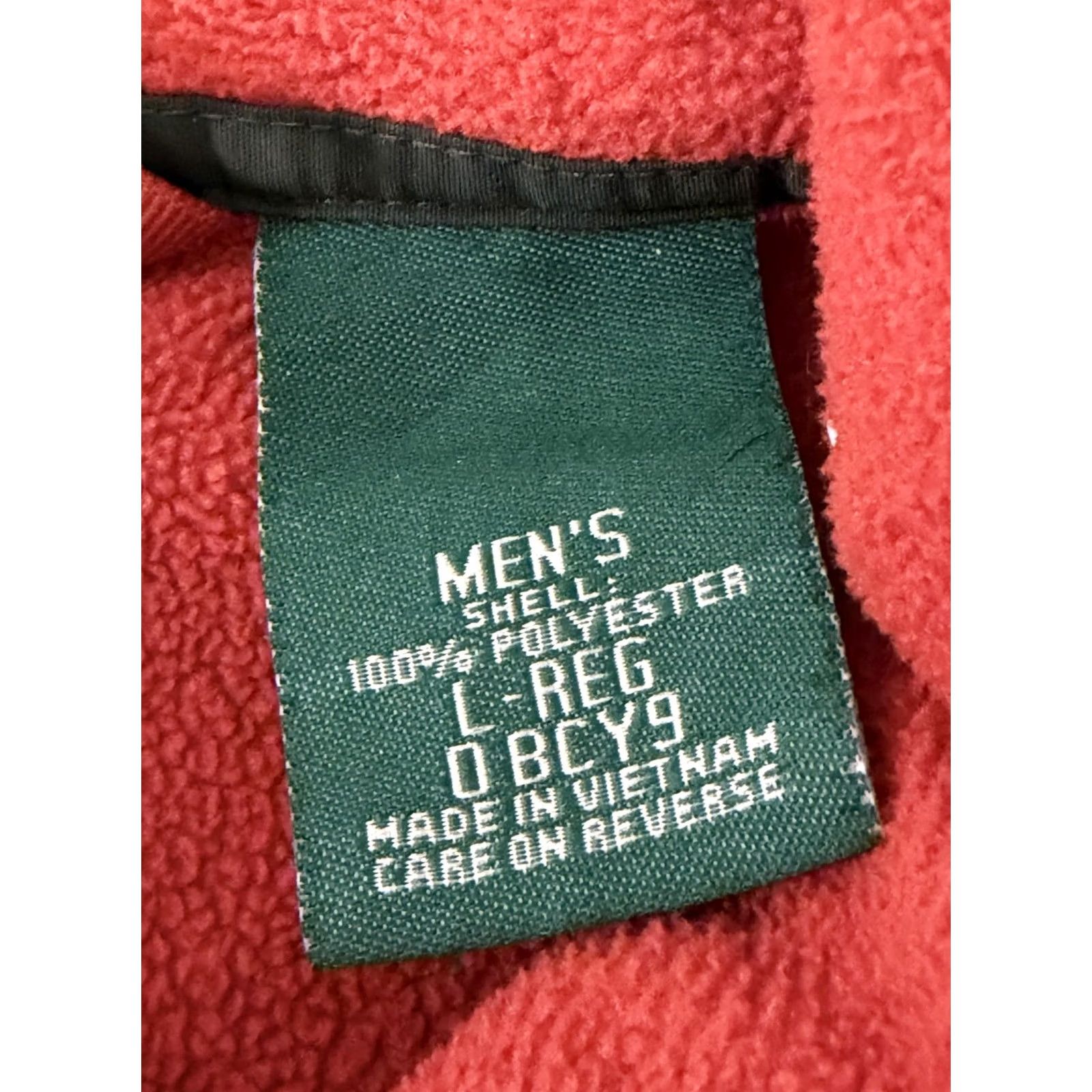 Vintage L.L. Bean Jacket Mens Large Red Full Zip Lightweight Fleece Windbreaker Pockets Outdoor Casual Travel Size US L / EU 52-54 / 3 - 4 Thumbnail
