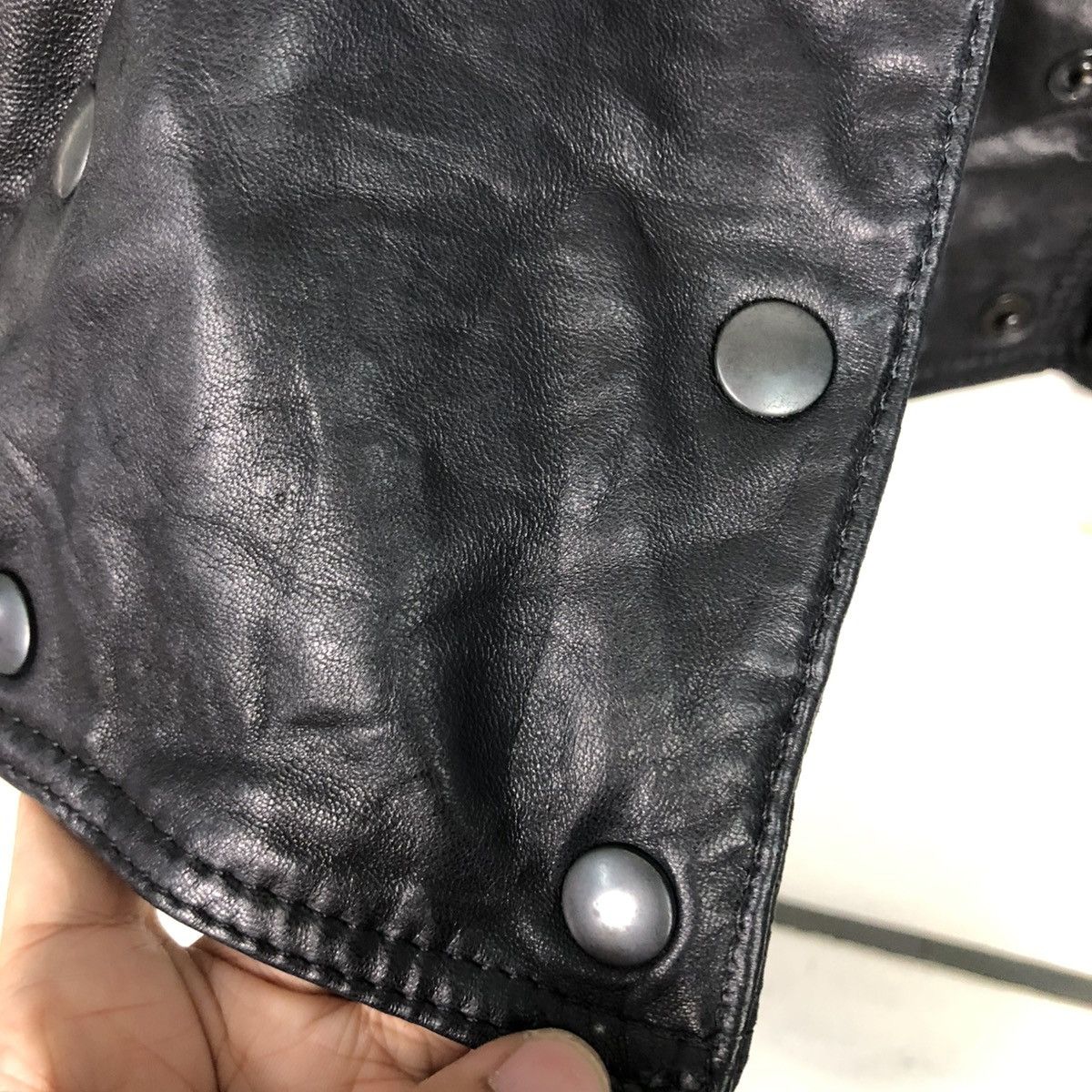Vera Pelle 🔥VINTAGE CROPPED BIKER LEATHER JACKET AMICA VERA PELLE Size US M / EU 48-50 / 2 - 18 Thumbnail