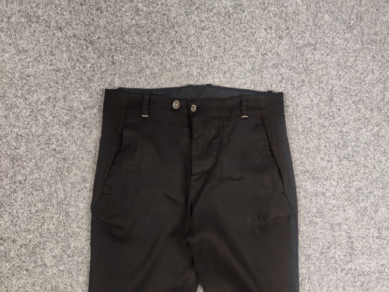 Designer Transit Par Such design Black Cotton Wool Ankle Pants Size 26" / US 2 / IT 38 - 6 Thumbnail