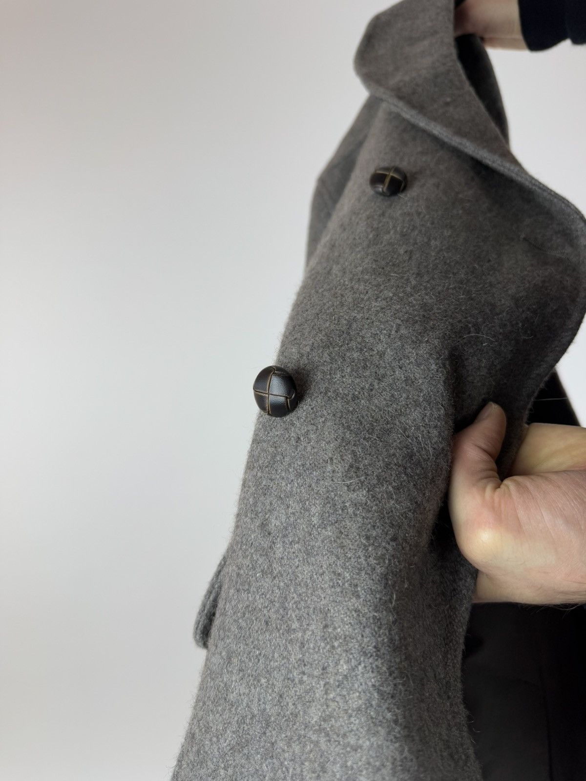 Jasper Conran JASPER CONRAN Wool Coat Double-breasted Tweed Overcoat Size US XL / EU 56 / 4 - 13 Thumbnail