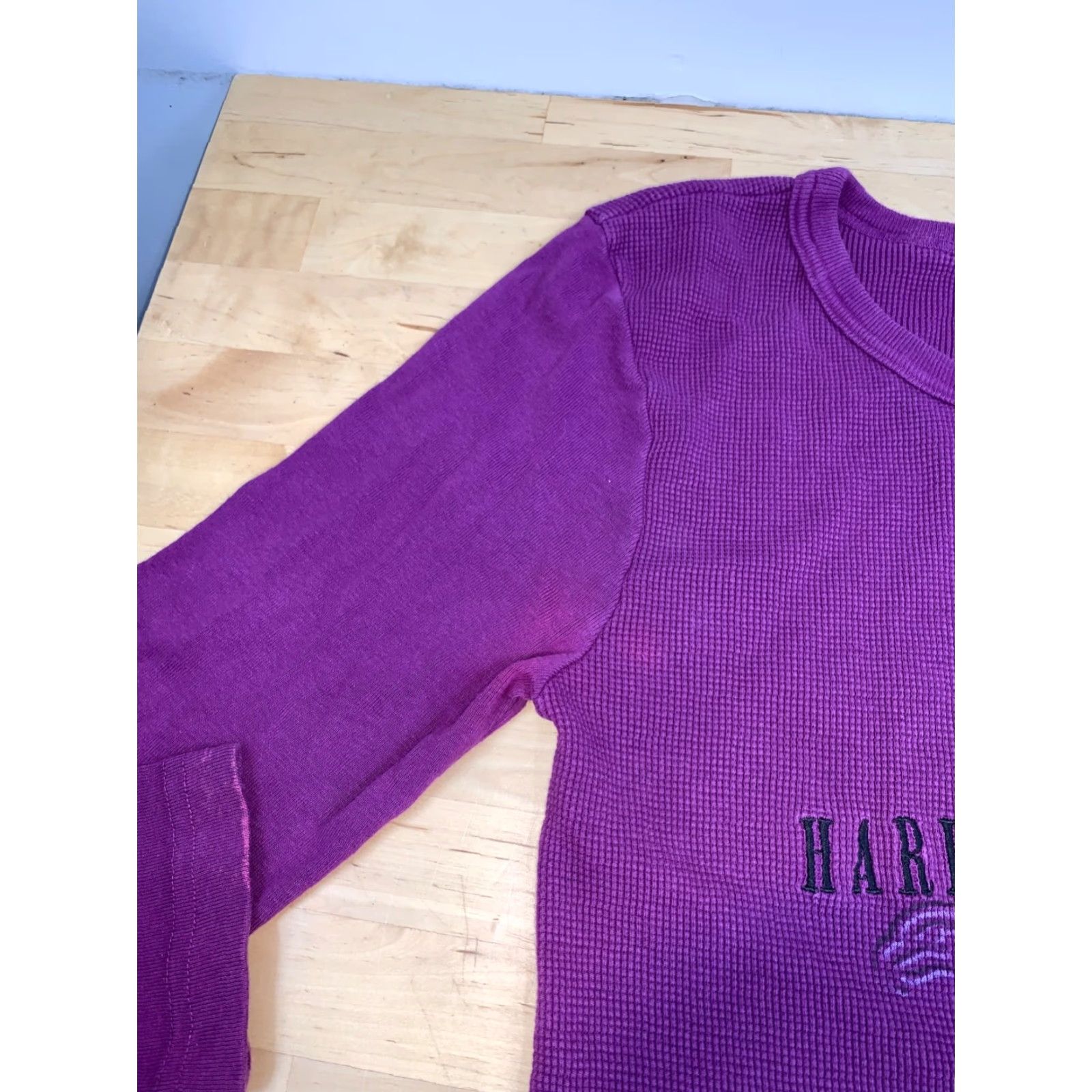 Harley Davidson Harley-Davidson Thermal Shirt Womens M Purple Long Sleeve Embroidered T-Shirt Size M / US 6-8 / IT 42-44 - 4 Thumbnail