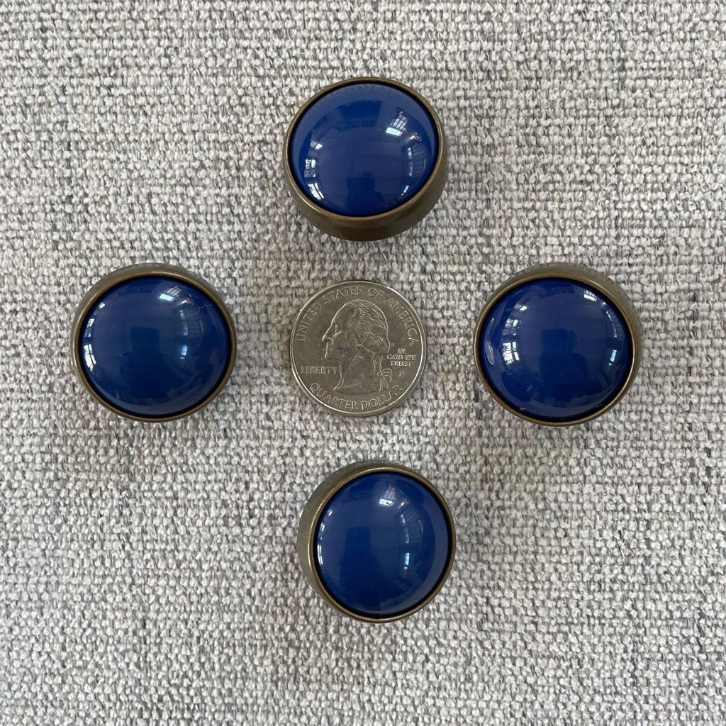 Other 4 Cobalt Blue Cabochon Buttons Size ONE SIZE - 1 Thumbnail