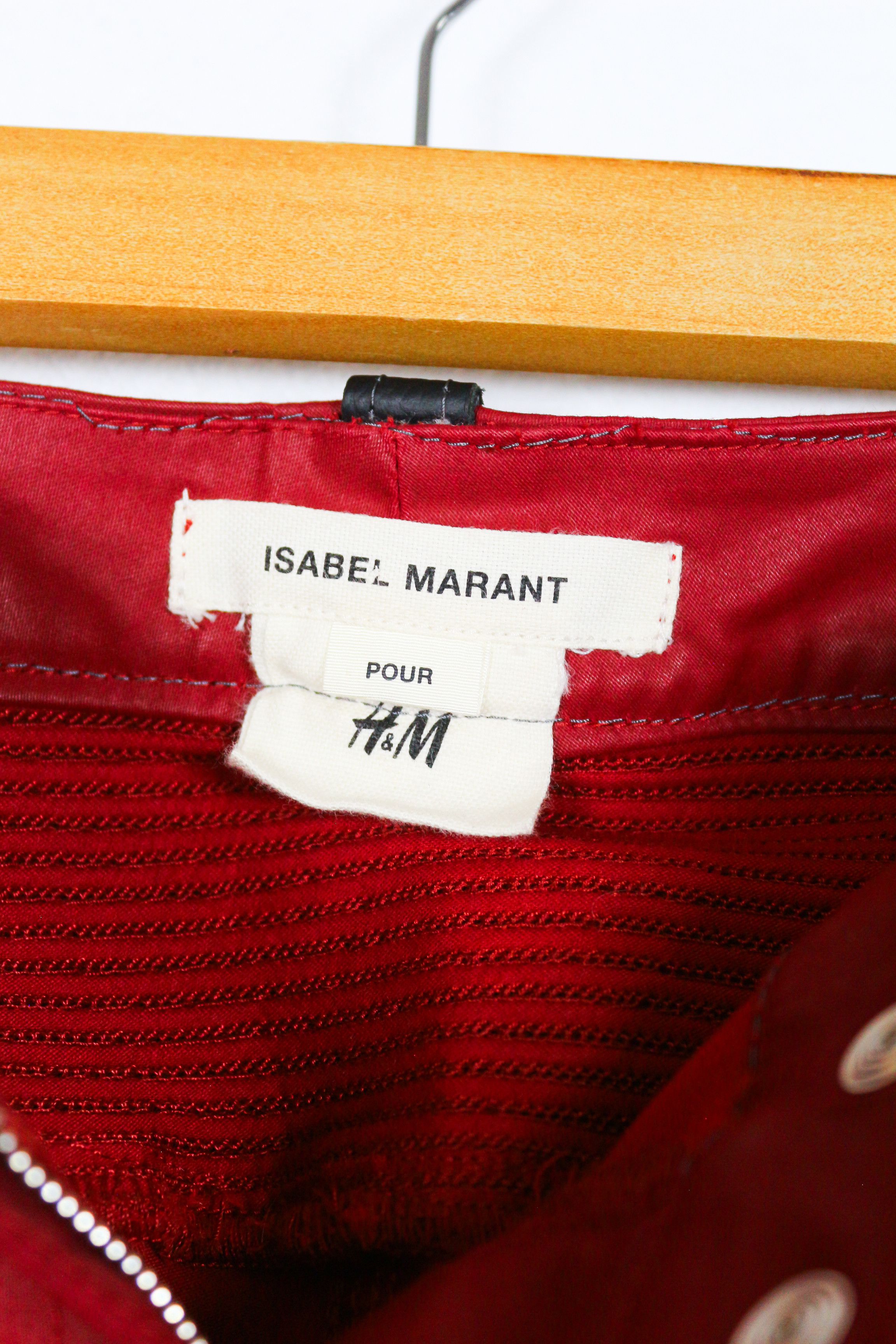 H&M × Isabel Marant Isabel Marant x H&M Red Biker Moto Pants Avant Garde Y2K Size 28" / US 6 / IT 42 - 6 Thumbnail