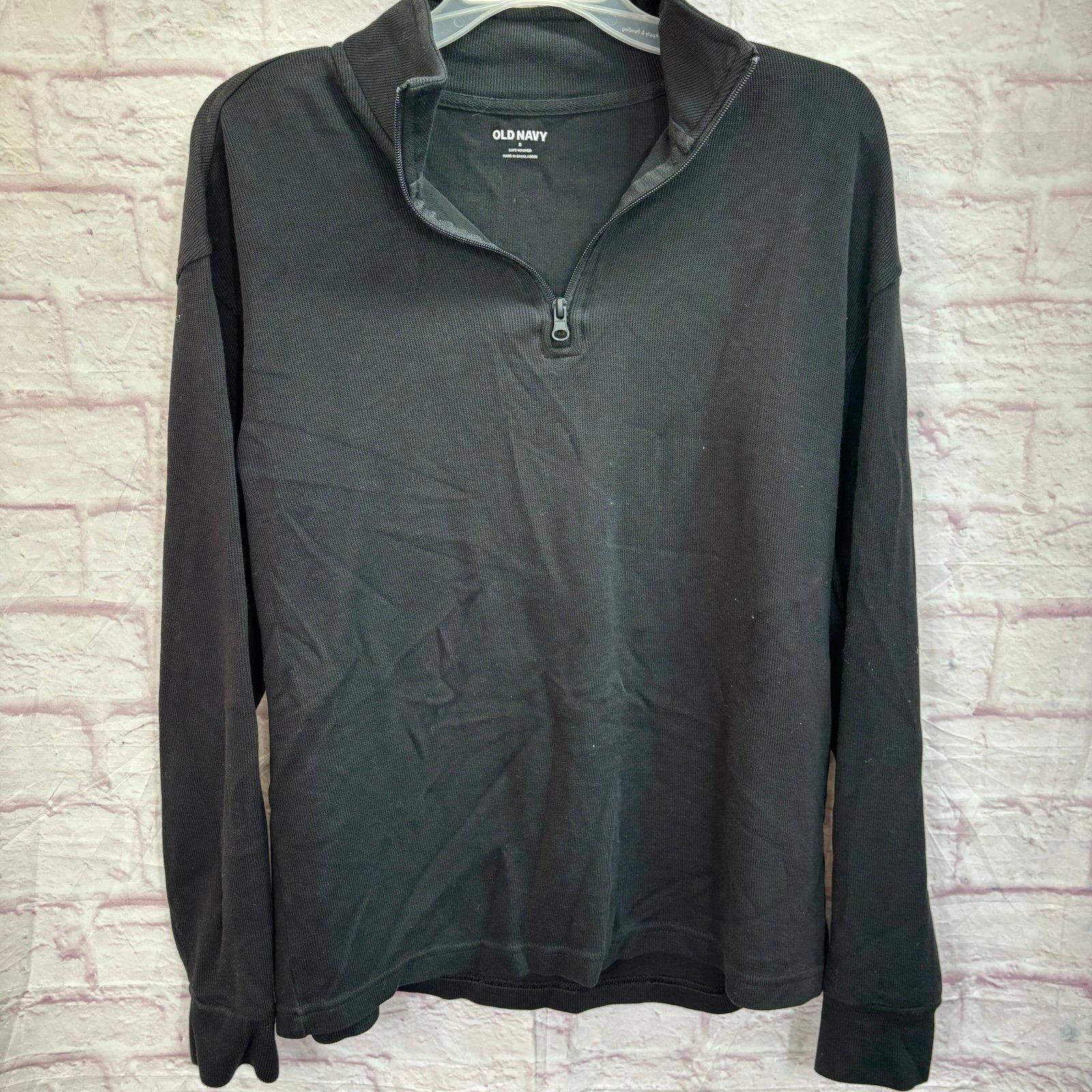 Old Navy Old Navy Black Half-Zip Pullover Mens Small Size US S / EU 44-46 / 1 - 1 Thumbnail