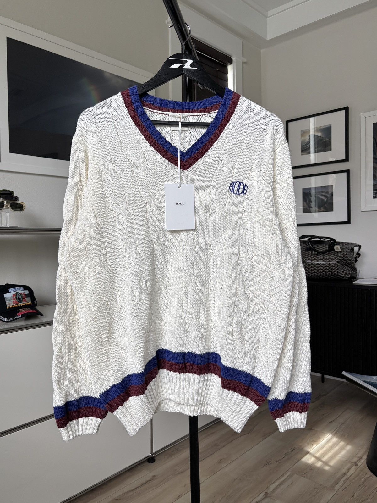 Bode BODE | KNIT LOGO TENNIS SWEATER Size US M / EU 48-50 / 2 - 1 Thumbnail