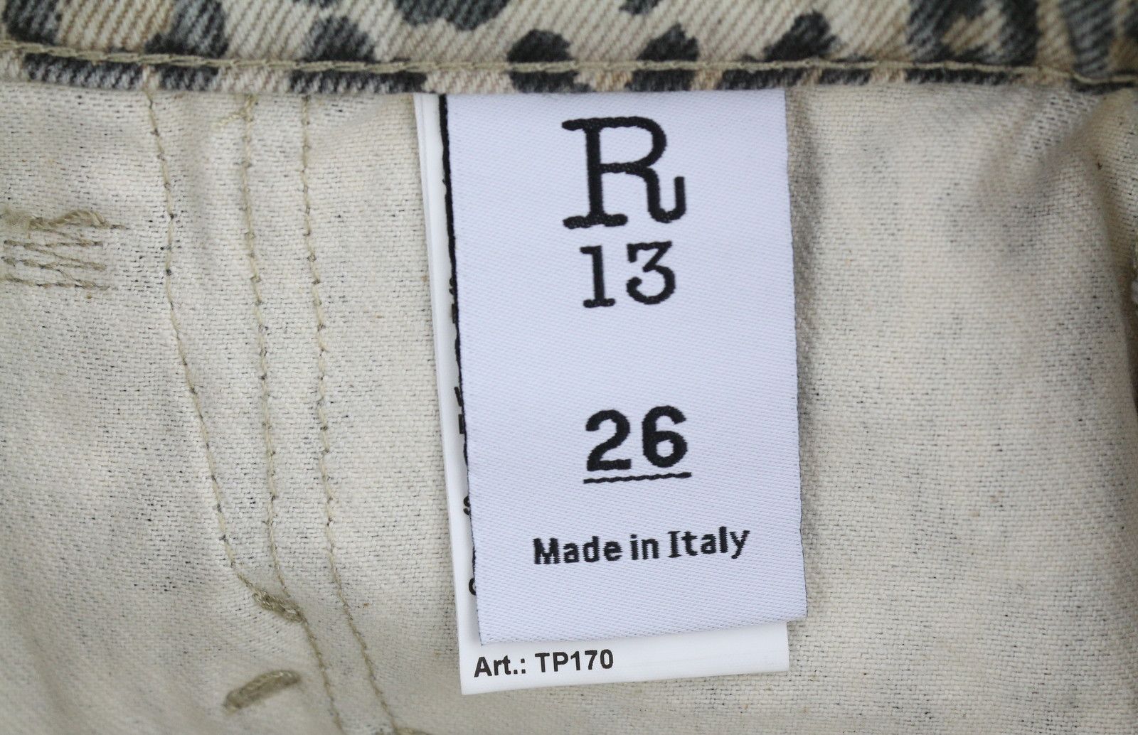 R13 POUCH POCKET 26 Leopard Denim RRP$1029 85100 Size 26" / US 2 / IT 38 - 11 Thumbnail