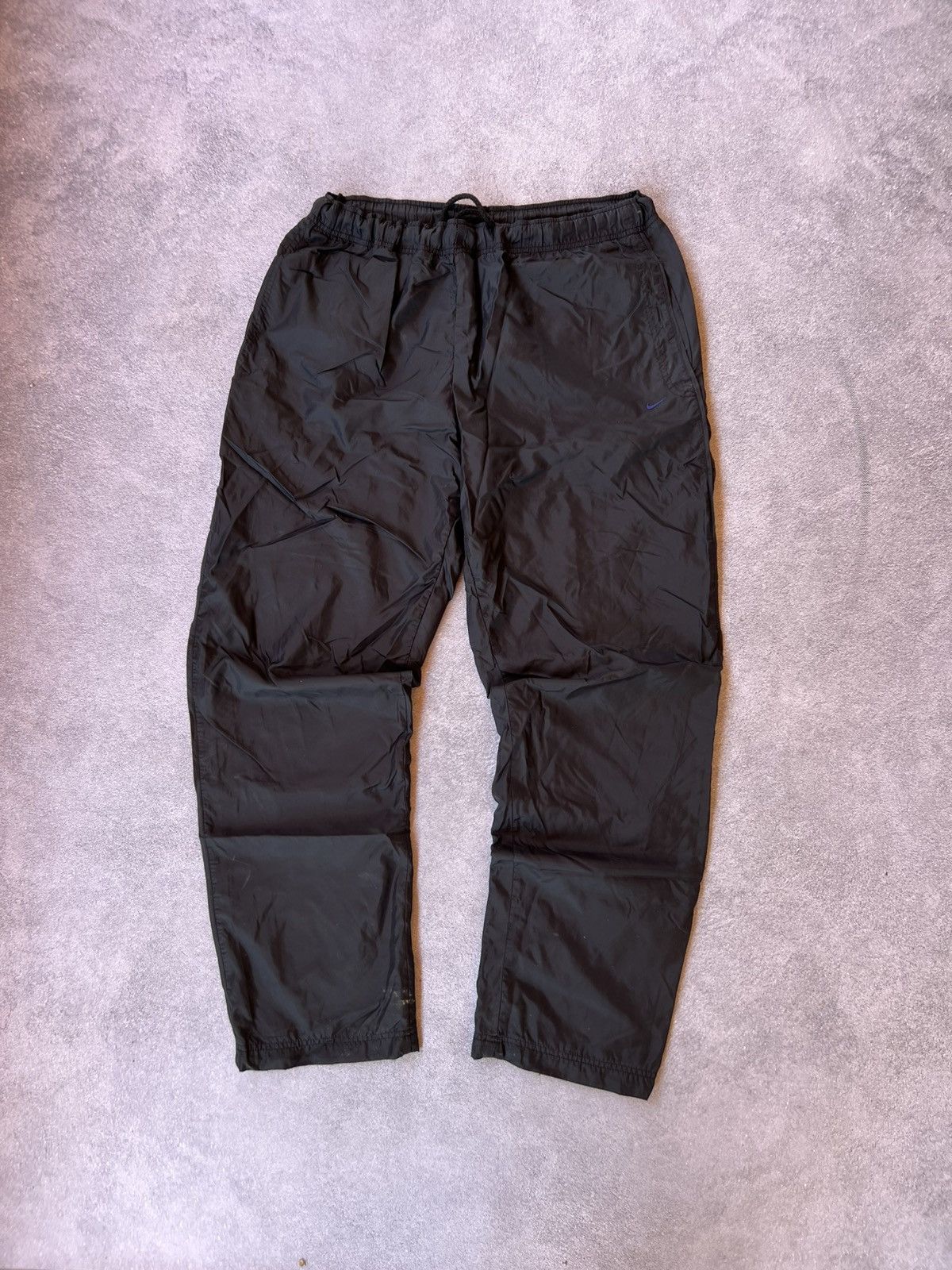 Nike 🔥 Nike Vintage Black Nylon Y2K Track Hype Pants – Size L Size US 32 / EU 48 - 1 Thumbnail