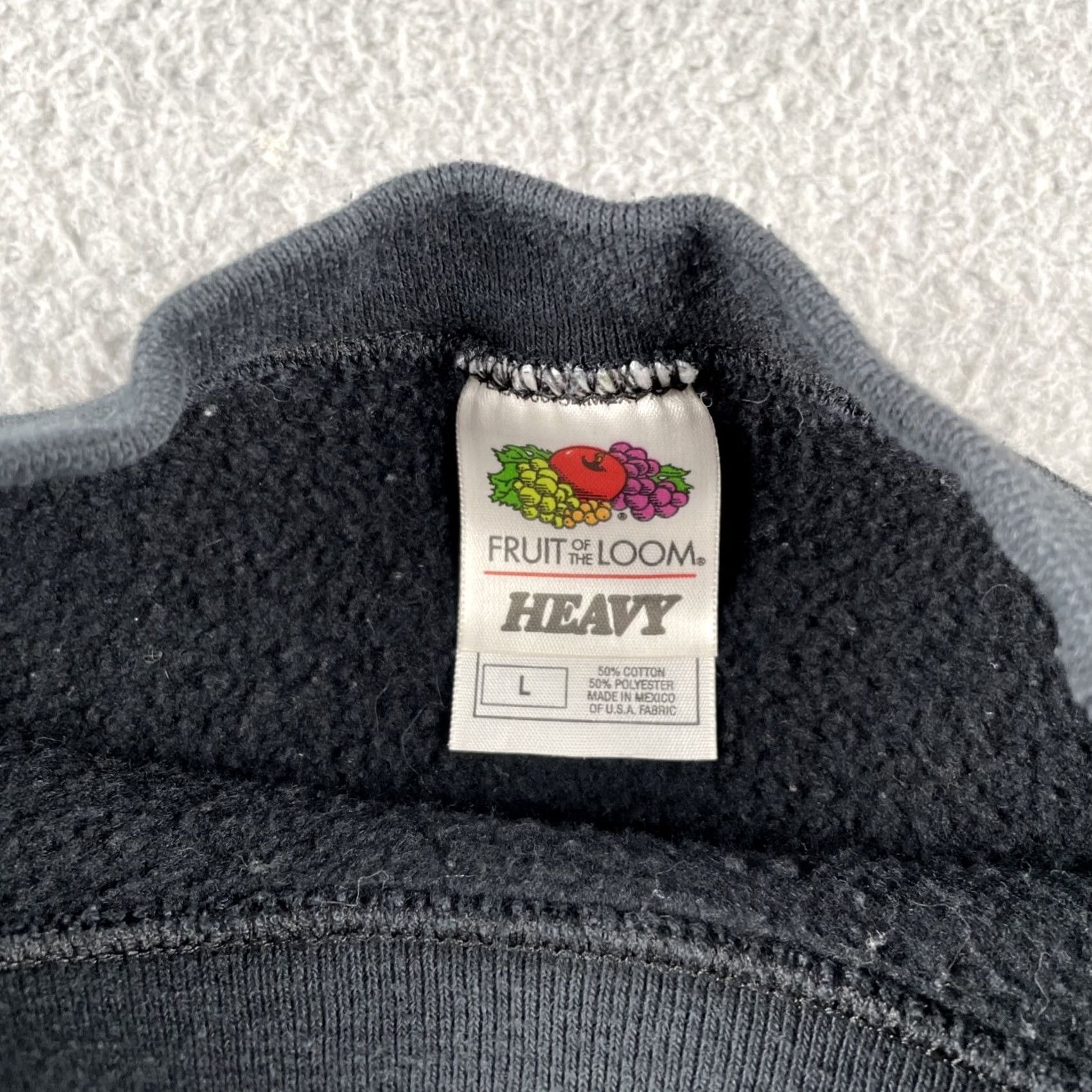 Fruit Of The Loom VINTAGE Fruit of the Loom Sweatshirt Black L Mens Wrestling 90s Y2K Size US L / EU 52-54 / 3 - 5 Thumbnail
