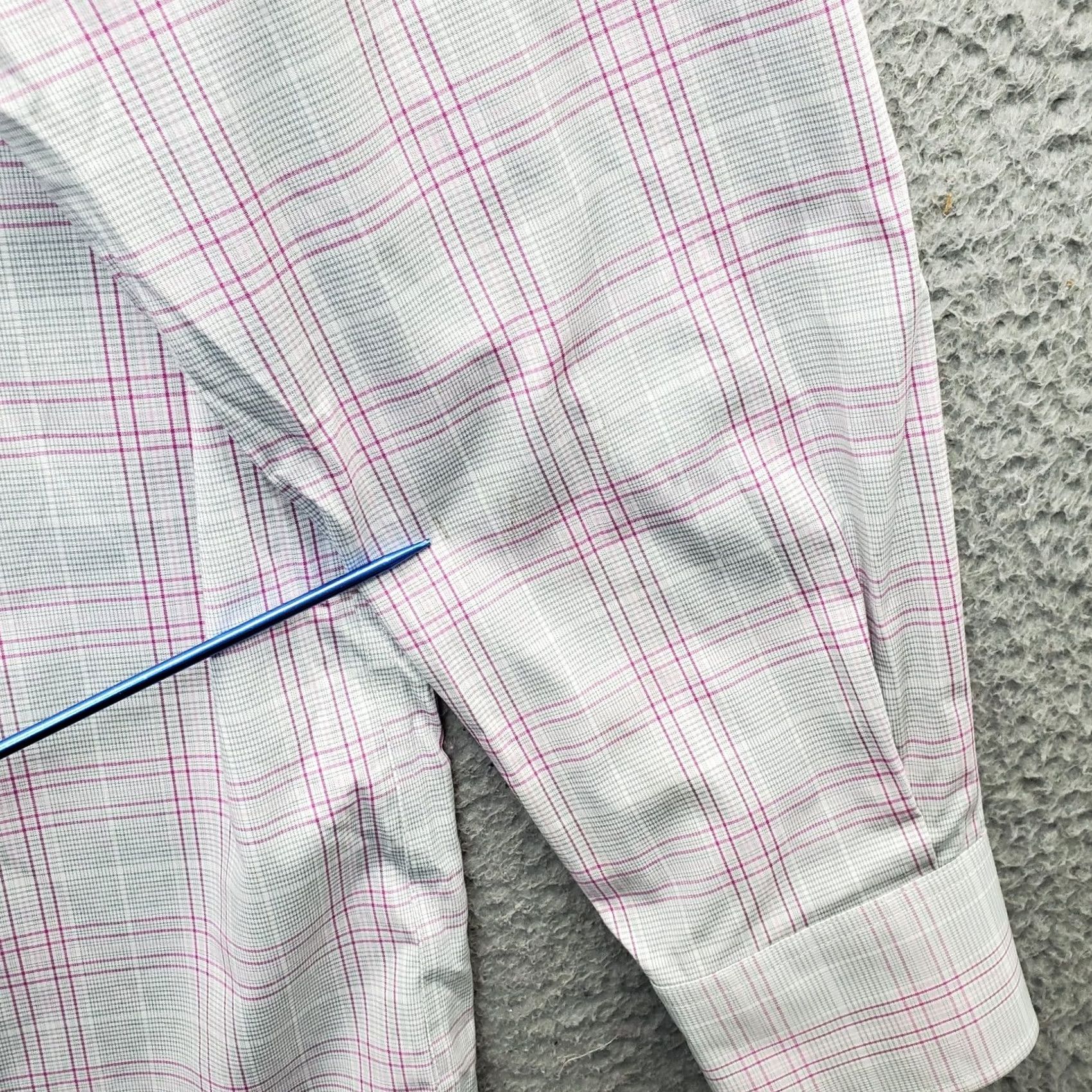 Michael Kors Michael Kors Dress Shirt Mens L Multi Plaid Regular Fit Airsoft Stretch Button Up Size 42R - 5 Thumbnail