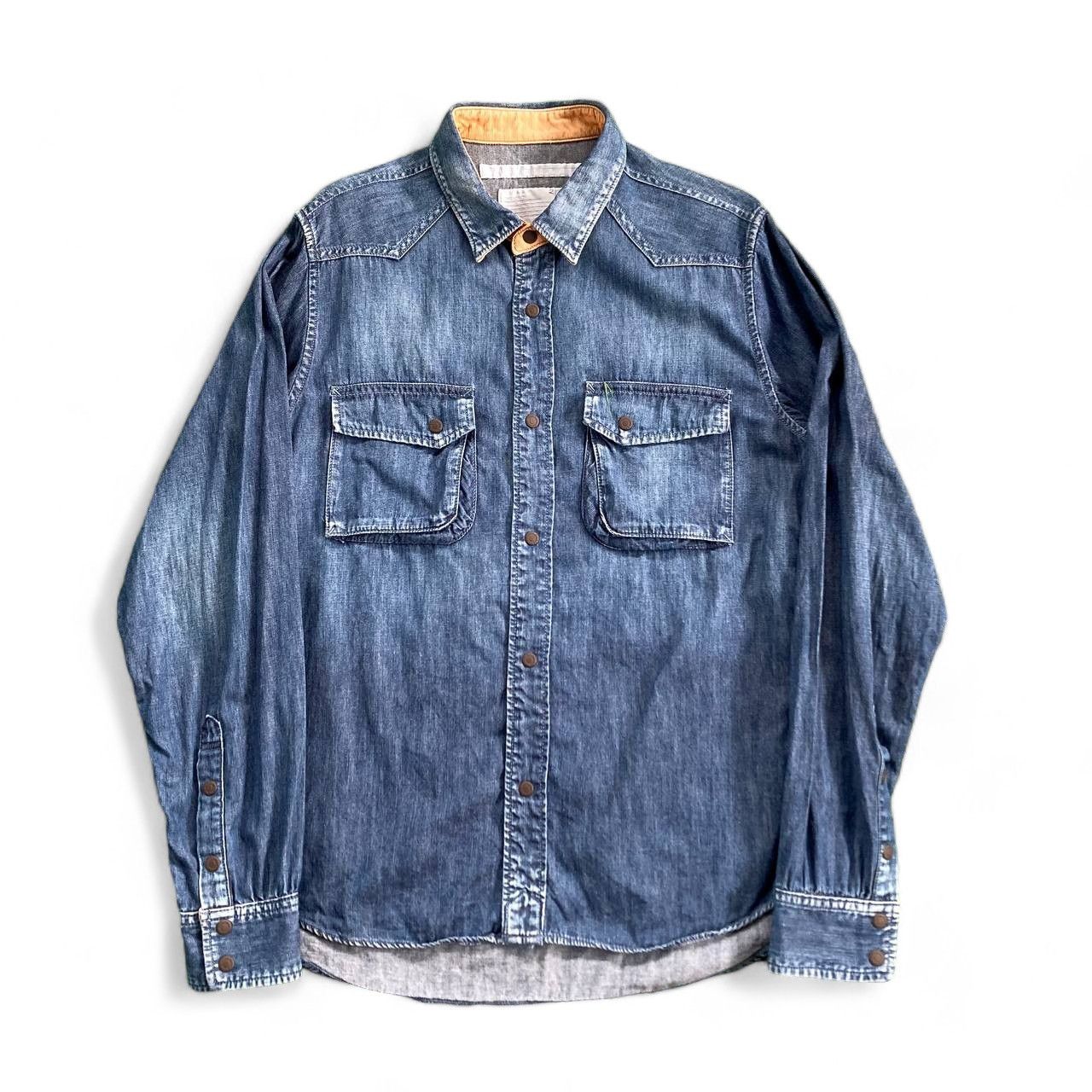 White Mountaineering AW13 Blue Denim Shirt Size US S / EU 44-46 / 1 - 1 Thumbnail
