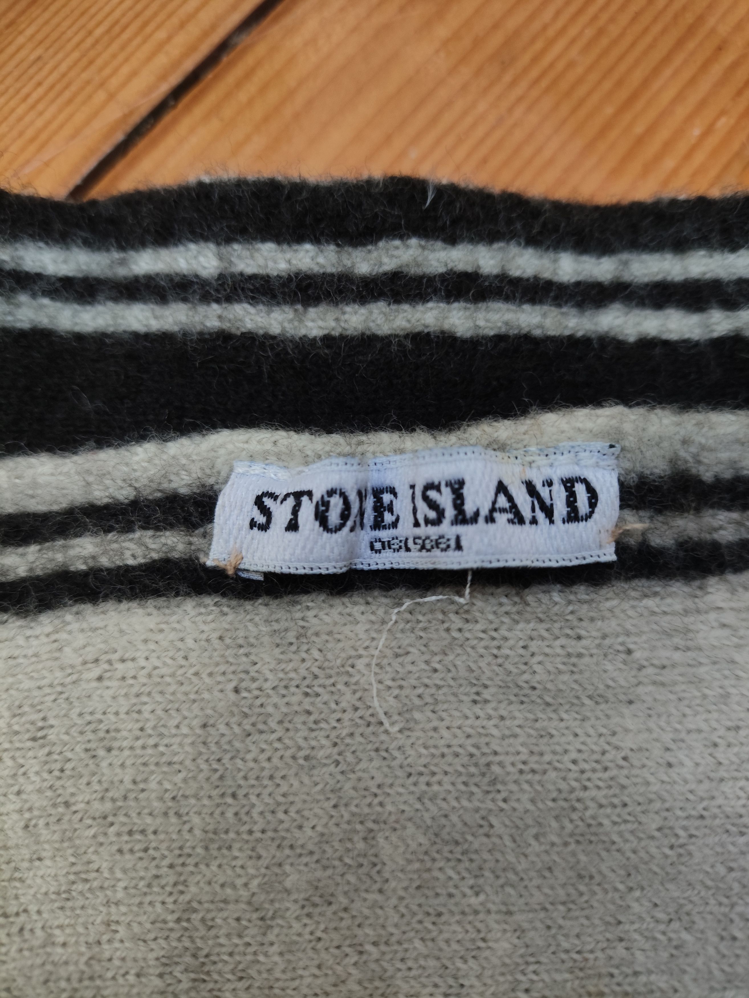 Stone Island × Vintage Vintage wool scarf two toned Black and white stone island Size ONE SIZE - 6 Thumbnail
