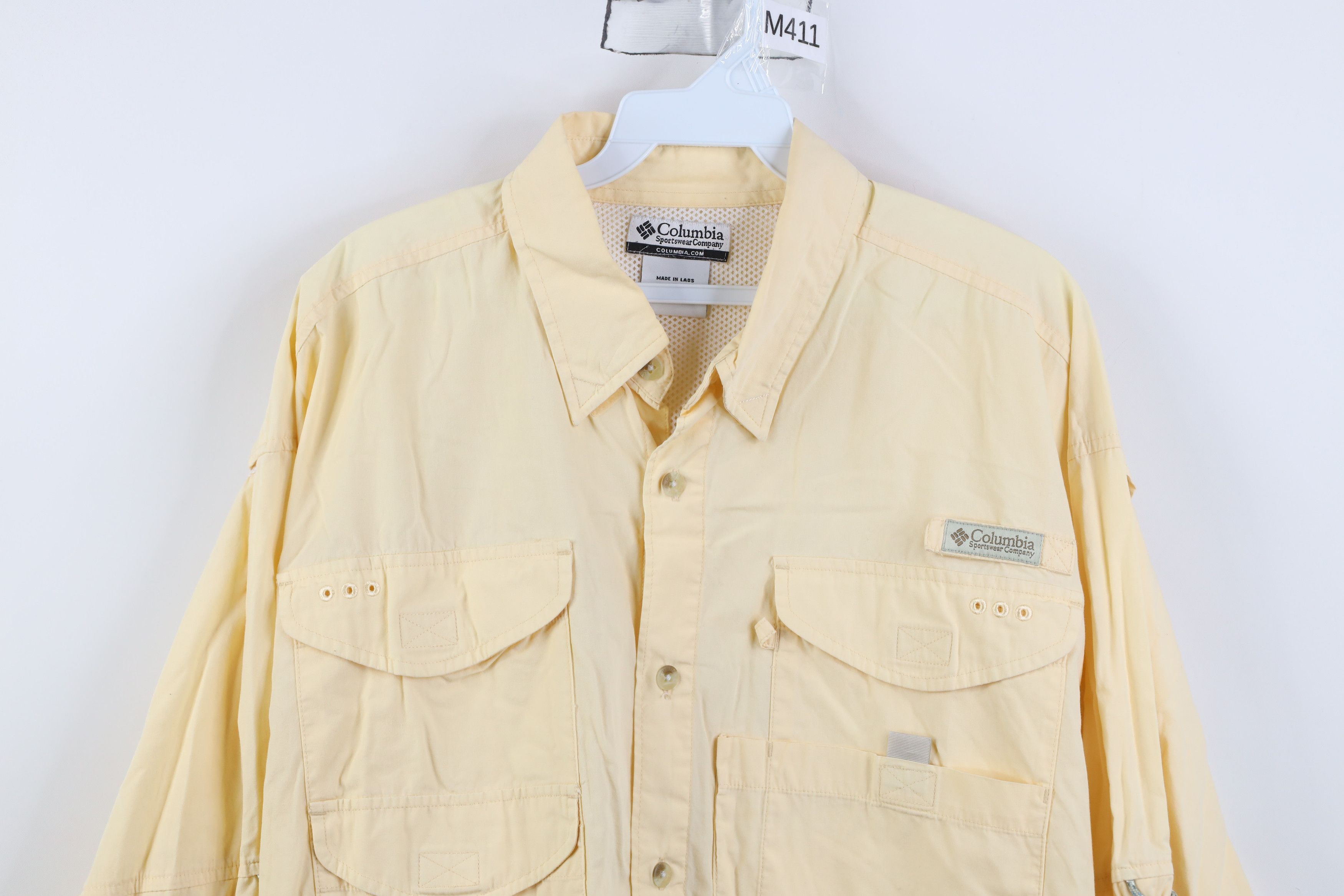 Columbia Vintage Columbia PFG Vented Fishing Button Down Shirt Yellow Size US L / EU 52-54 / 3 - 2 Thumbnail