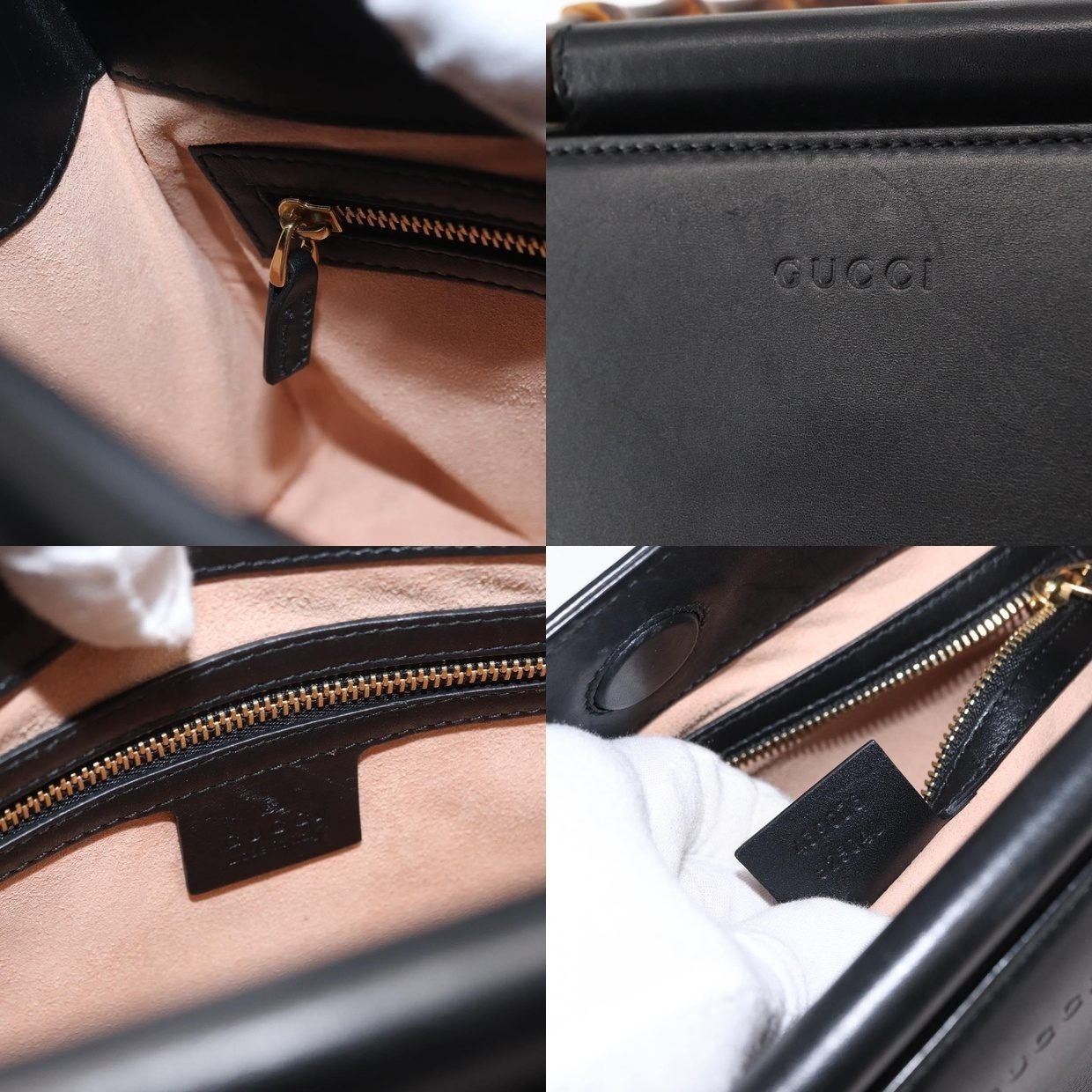 Gucci Gucci Bamboo Web Leather Nim Fair Bag Black Size ONE SIZE - 10 Thumbnail