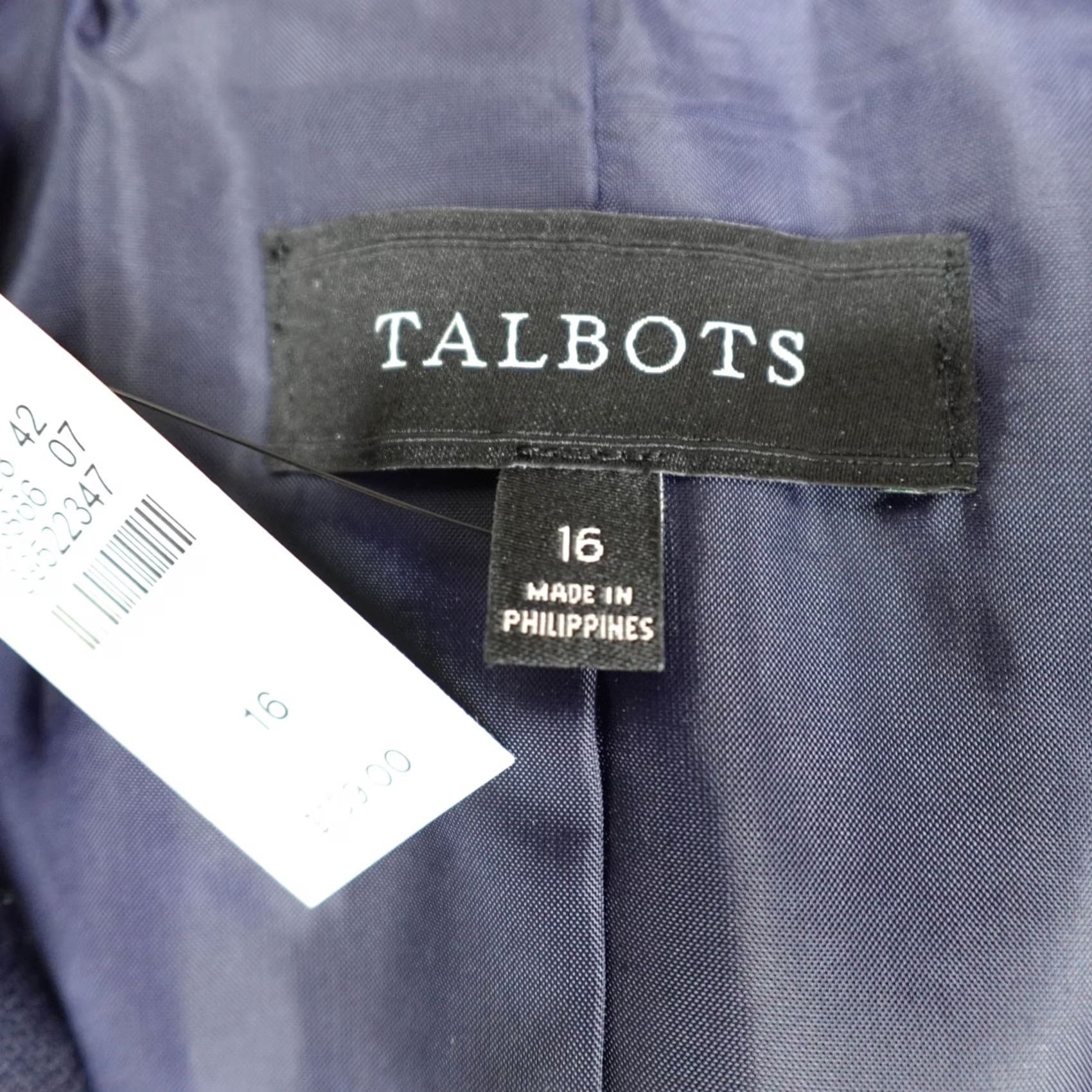 Talbots Talbots Blazer 16 Blue Navy Open Front 100% Linen NEW Women Long Sleeve Short Jacket Coat Tuxedo Size XXL / US 16-18 / IT 52-54 - 3 Thumbnail