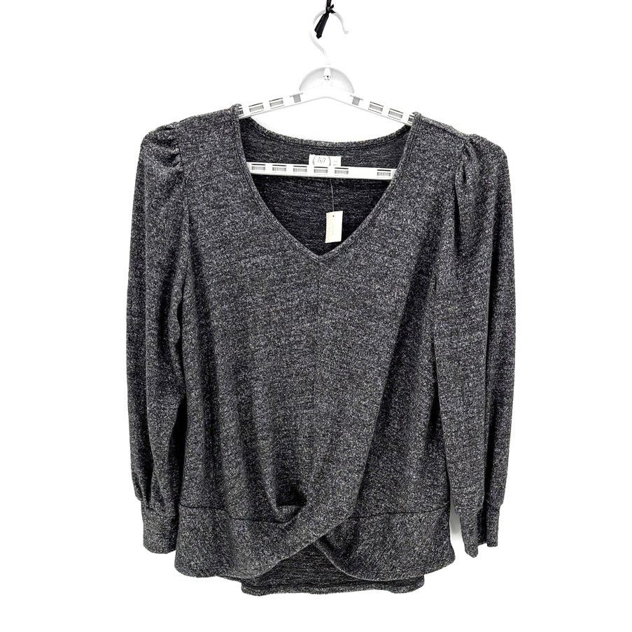Other Maurices 24/7 long-sleeve V-neck twist top heathered sz xxl Size XXL / US 16-18 / IT 52-54 - 1 Thumbnail