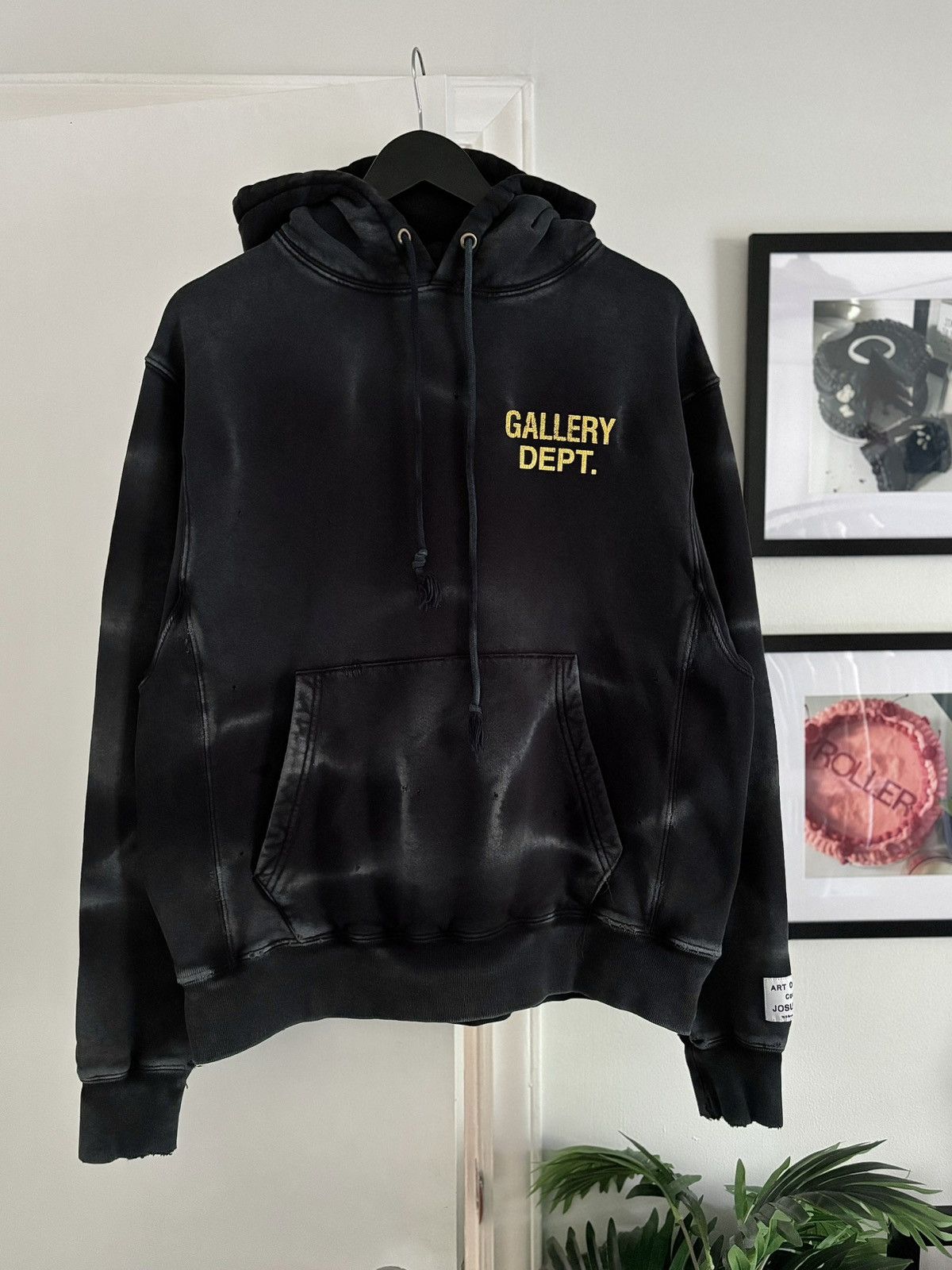 Gallery Dept. THRASHED - WASHED FADED LOGO HOODIE Size US M / EU 48-50 / 2 - 2 Thumbnail