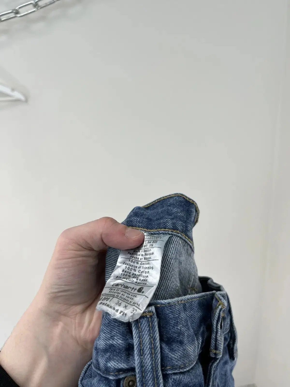 Carhartt Vintage 90s Carhartt Blue Work Denim Hype Baggy Jeans Size US 36 / EU 52 - 11 Thumbnail