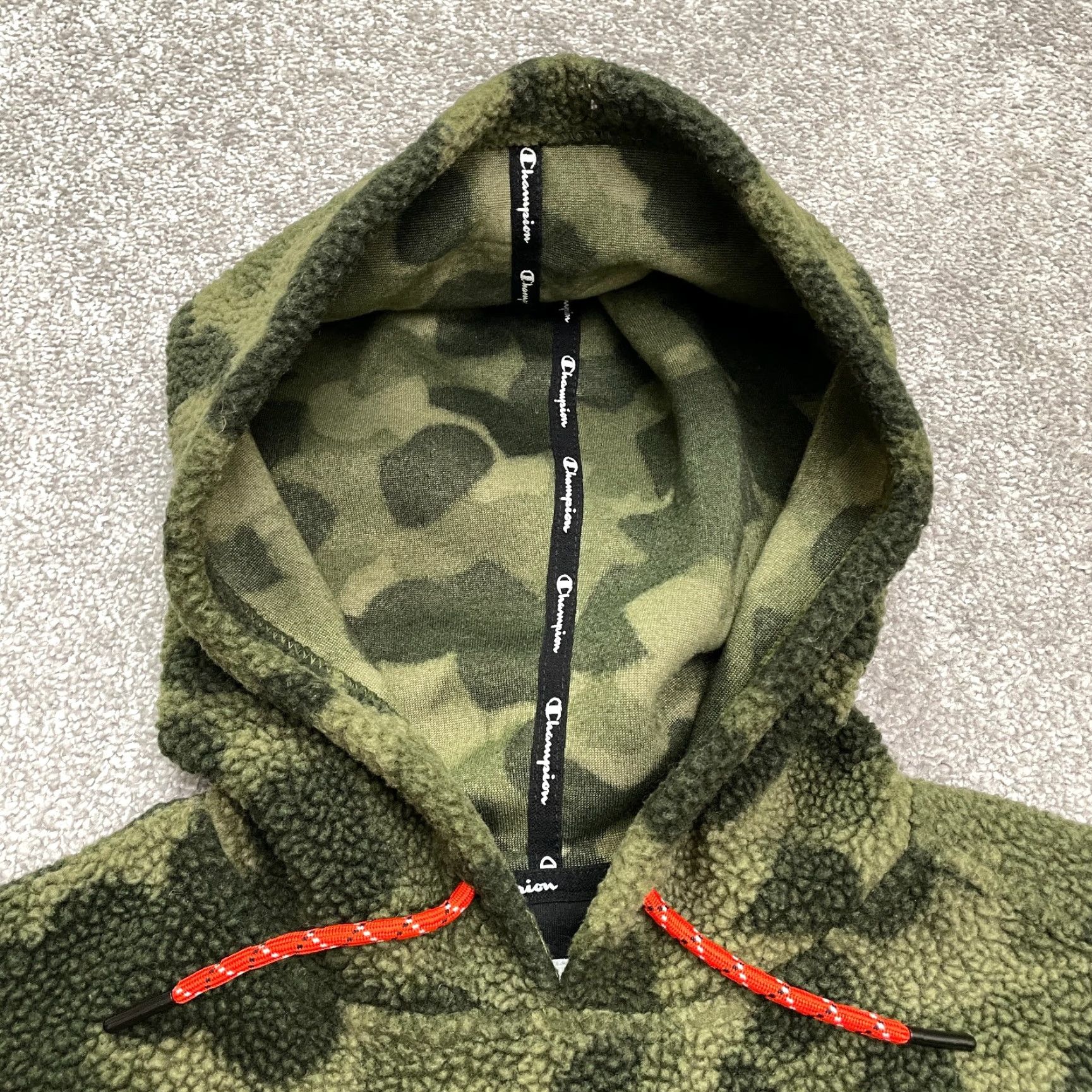 Champion Champion Hoodie Men Medium Green Camouflage Fleece Sherpa Pullover All Seasons Jacket? Size US M / EU 48-50 / 2 - 7 Thumbnail