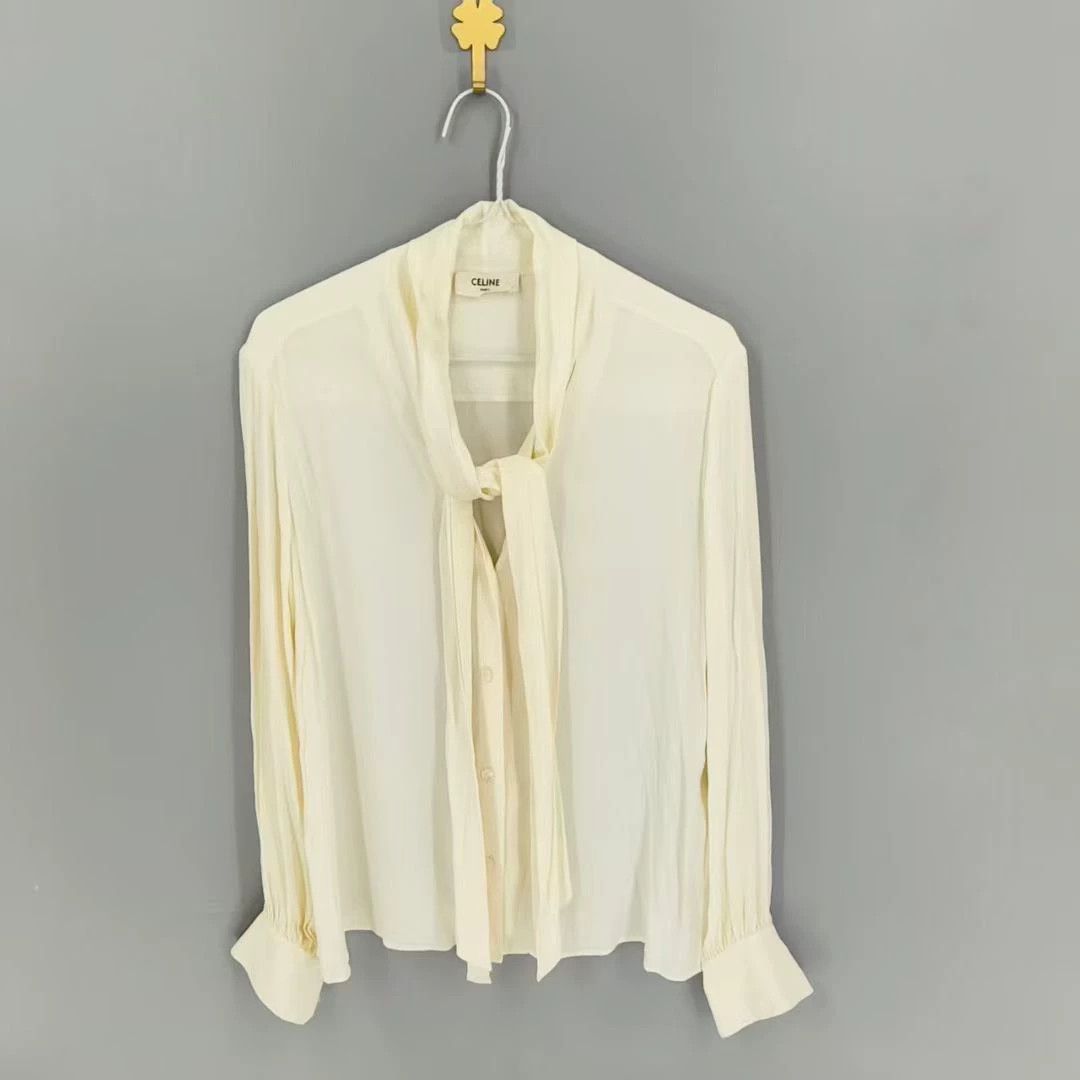Celine Celine Silk Ribbon Shirt Size XS / US 0-2 / IT 36-38 - 1 Thumbnail