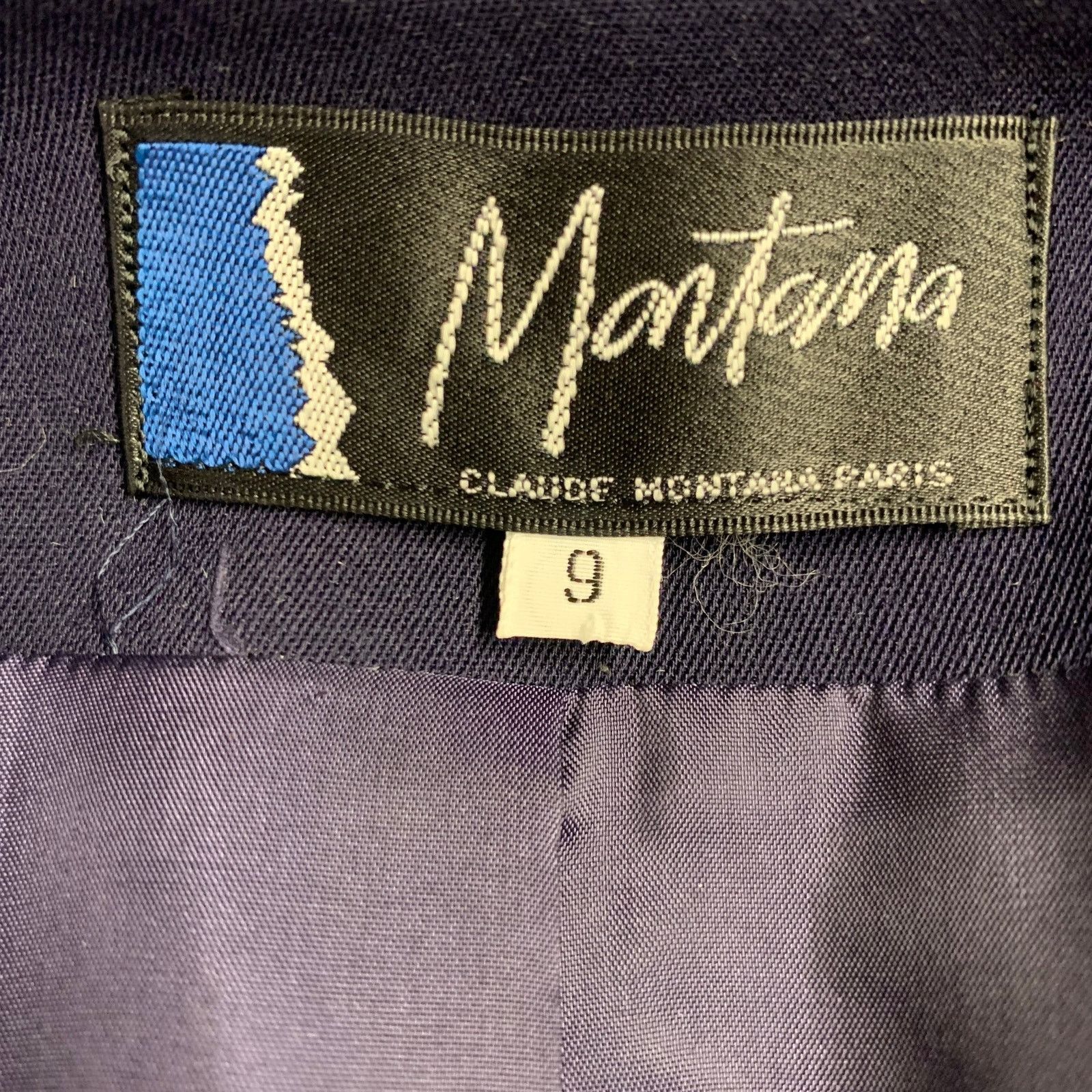Claude Montana CLAUDE MONTANA Size S Purple Wool Shoulder Pads Jacket Size S / US 4 / IT 40 - 6 Thumbnail