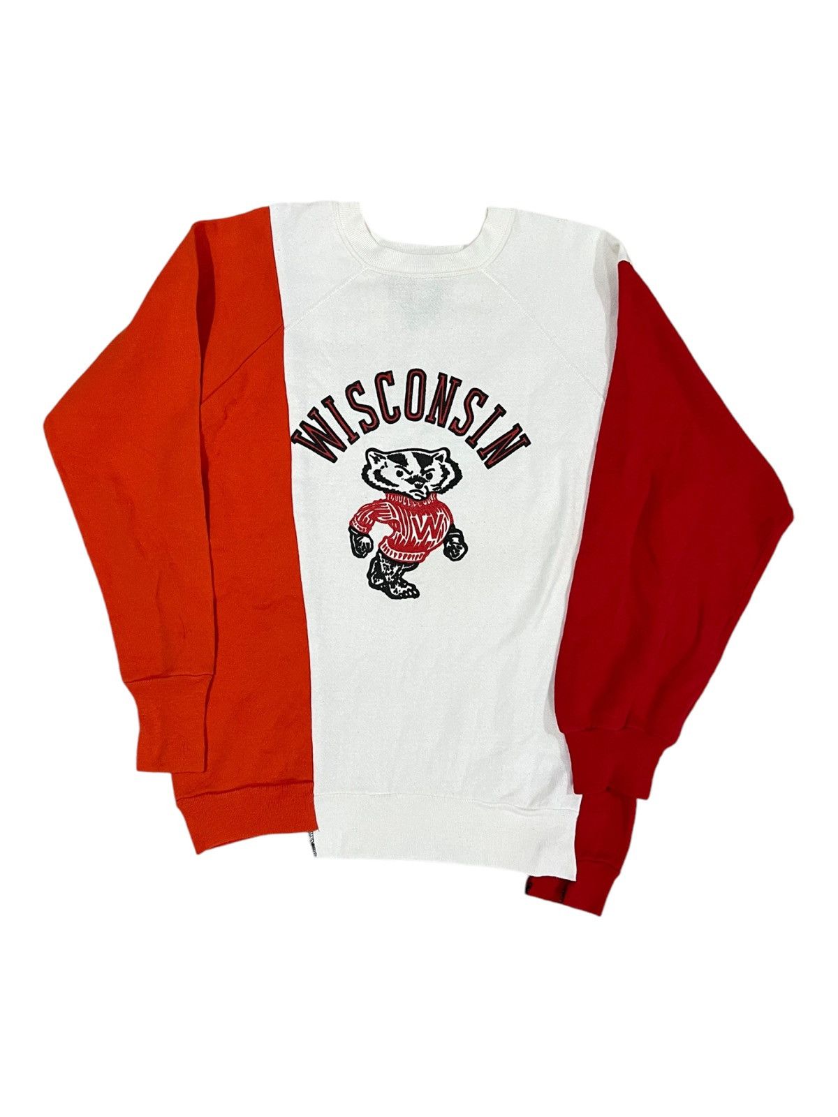 Japanese Brand × Nepenthes × Vintage 1980s Wisconsin University Mascot Three Cuts Sweatshirt Size US M / EU 48-50 / 2 - 1 Thumbnail