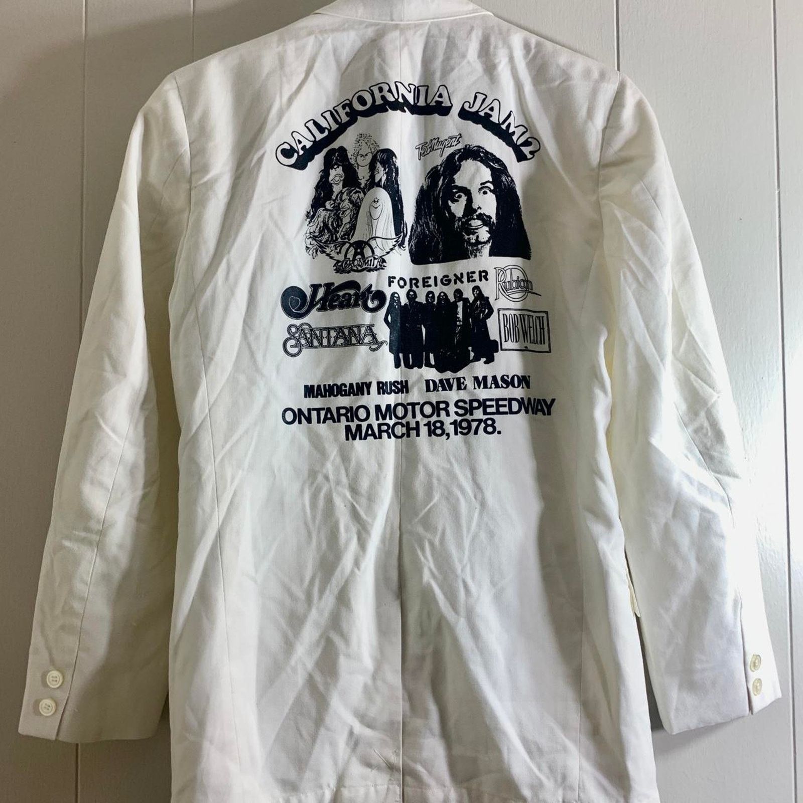 Vintage 1978 AEROSMITH SANTANA California Jam 2 blazer jacket 35S Size 34S - 1 Thumbnail