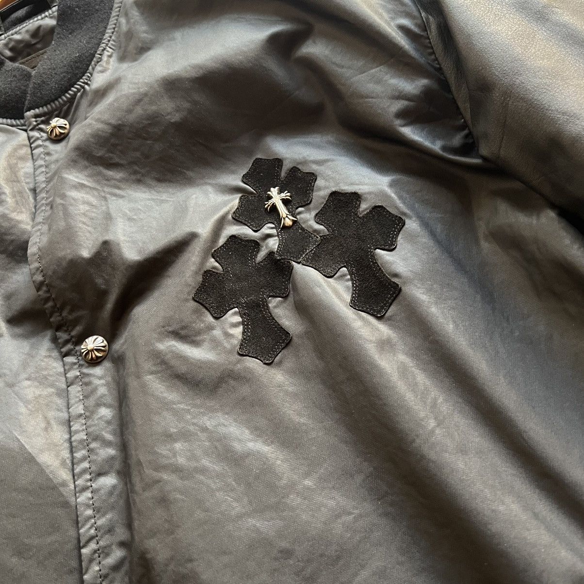 Chrome Hearts Chrome hearts leather cashmere coach jacket pave dia Size US XXL / EU 58 / 5 - 3 Thumbnail