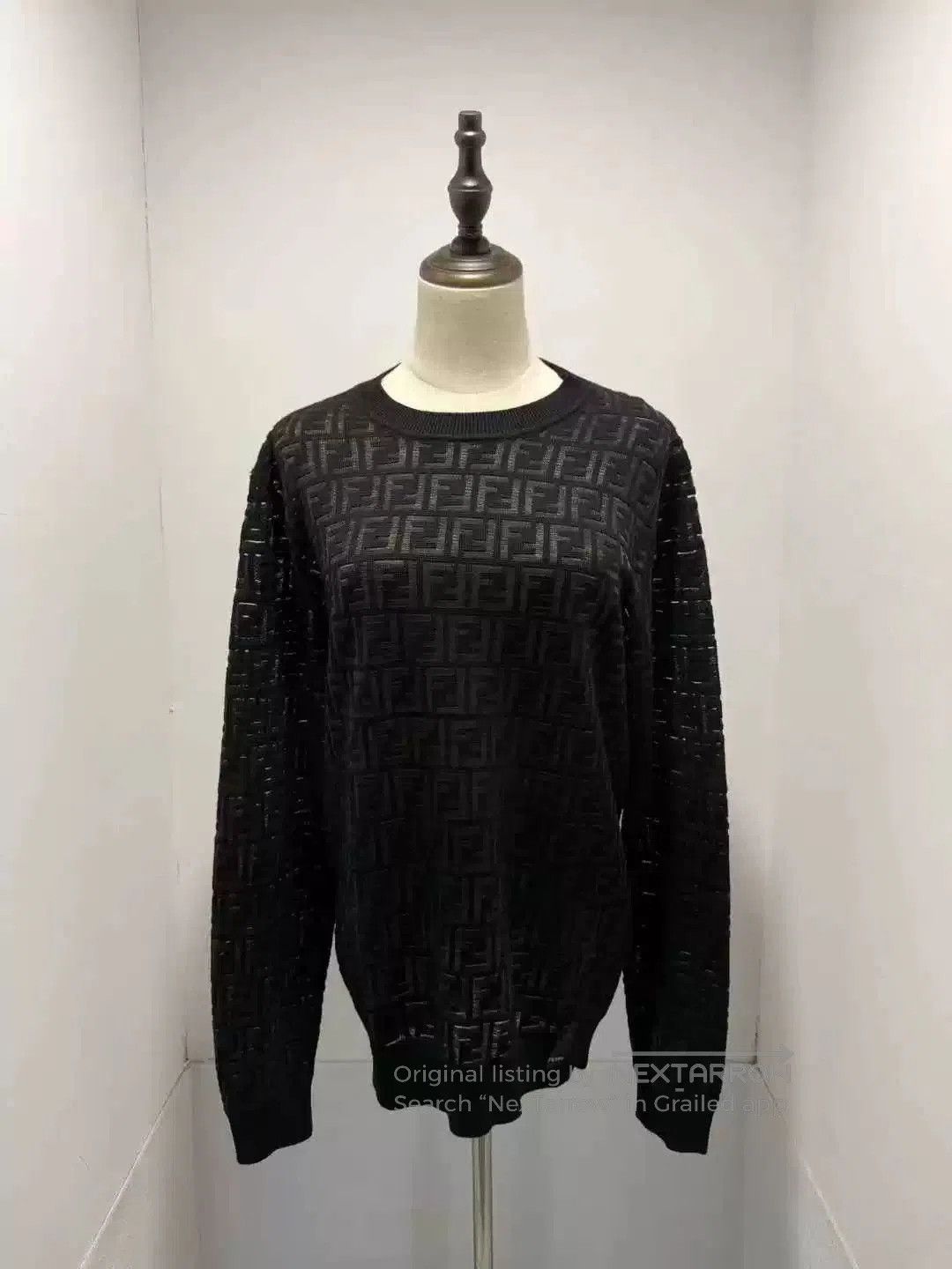 Fendi fendi black double f knit sweater. Size M / US 6-8 / IT 42-44 - 1 Thumbnail