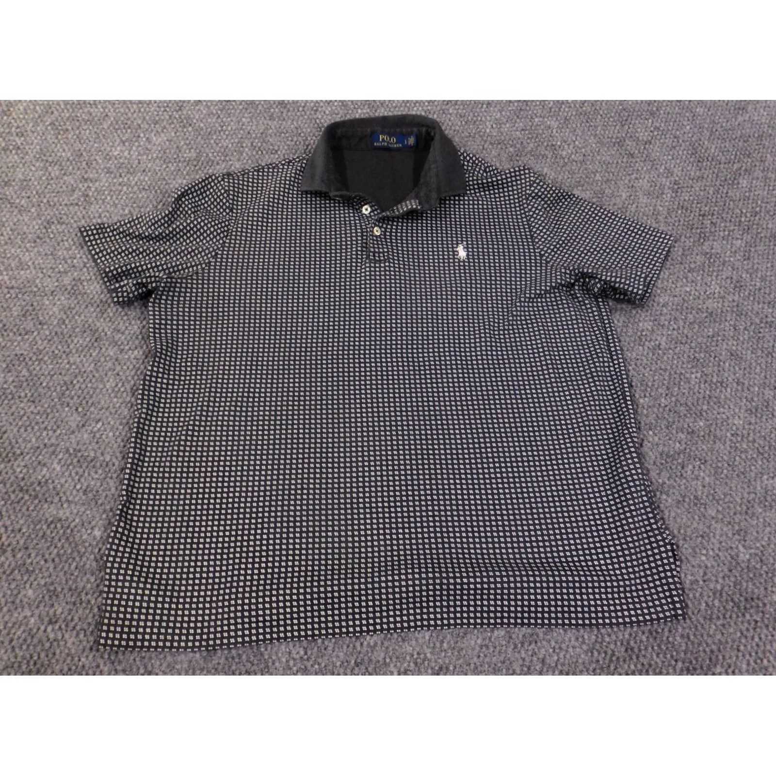 Polo Ralph Lauren Polo Ralph Lauren Polo Shirt Mens L Black Geometric Logo Button Classic Polo Size US L / EU 52-54 / 3 - 2 Thumbnail