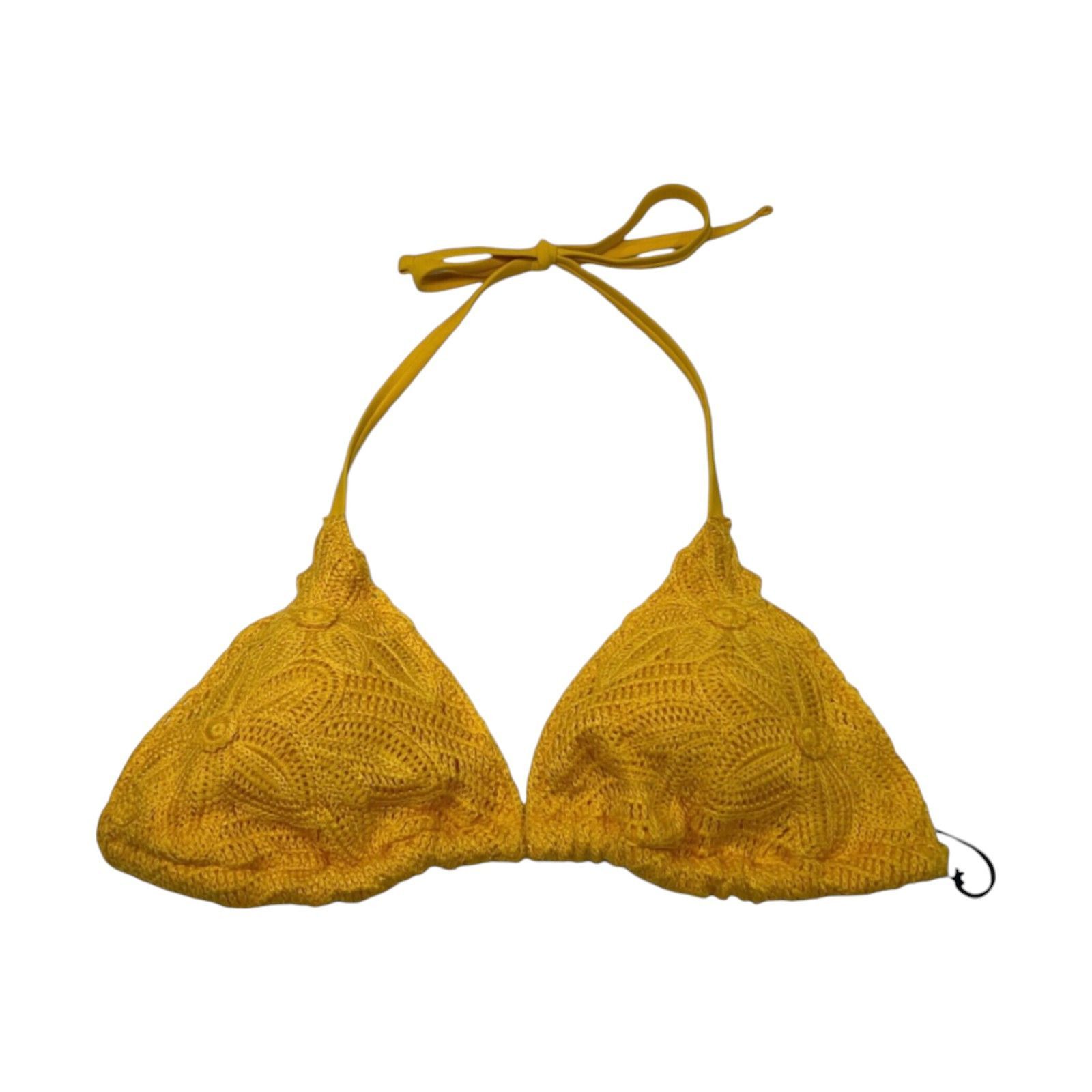 Other Shade & Shore - Women's Crochet Halter Triangle Bikini Top - Size ONE SIZE - 3 Thumbnail
