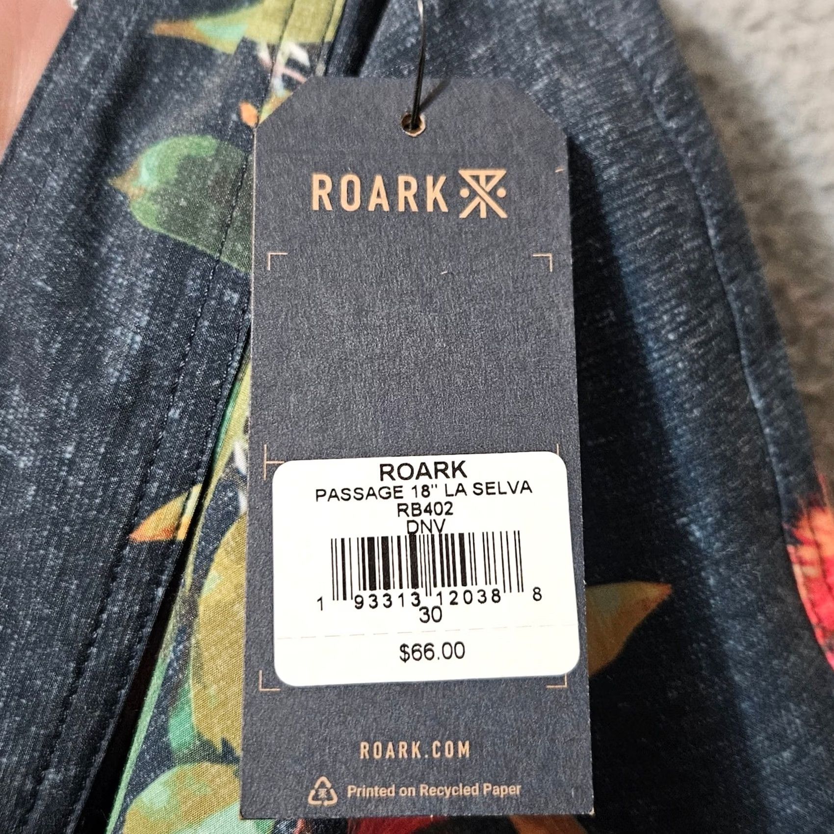 Roark Roark Passage 18" La Selva Board Shorts Swim Navy Size 30 Men's NWT Size US 30 / EU 46 - 5 Thumbnail