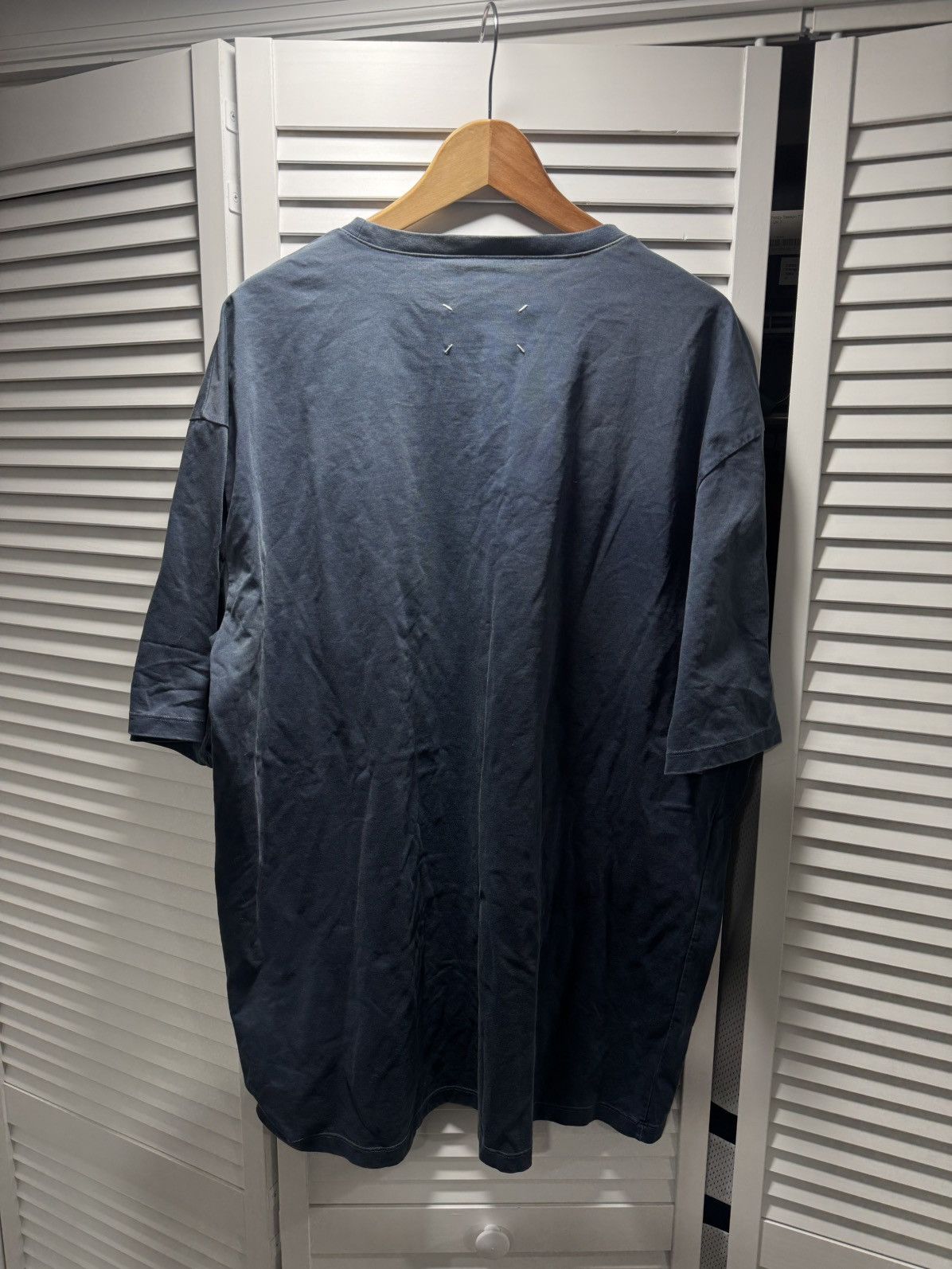 Maison Margiela Mason Margiela Washed Logo Shirt (Blue) Size US L / EU 52-54 / 3 - 2 Thumbnail