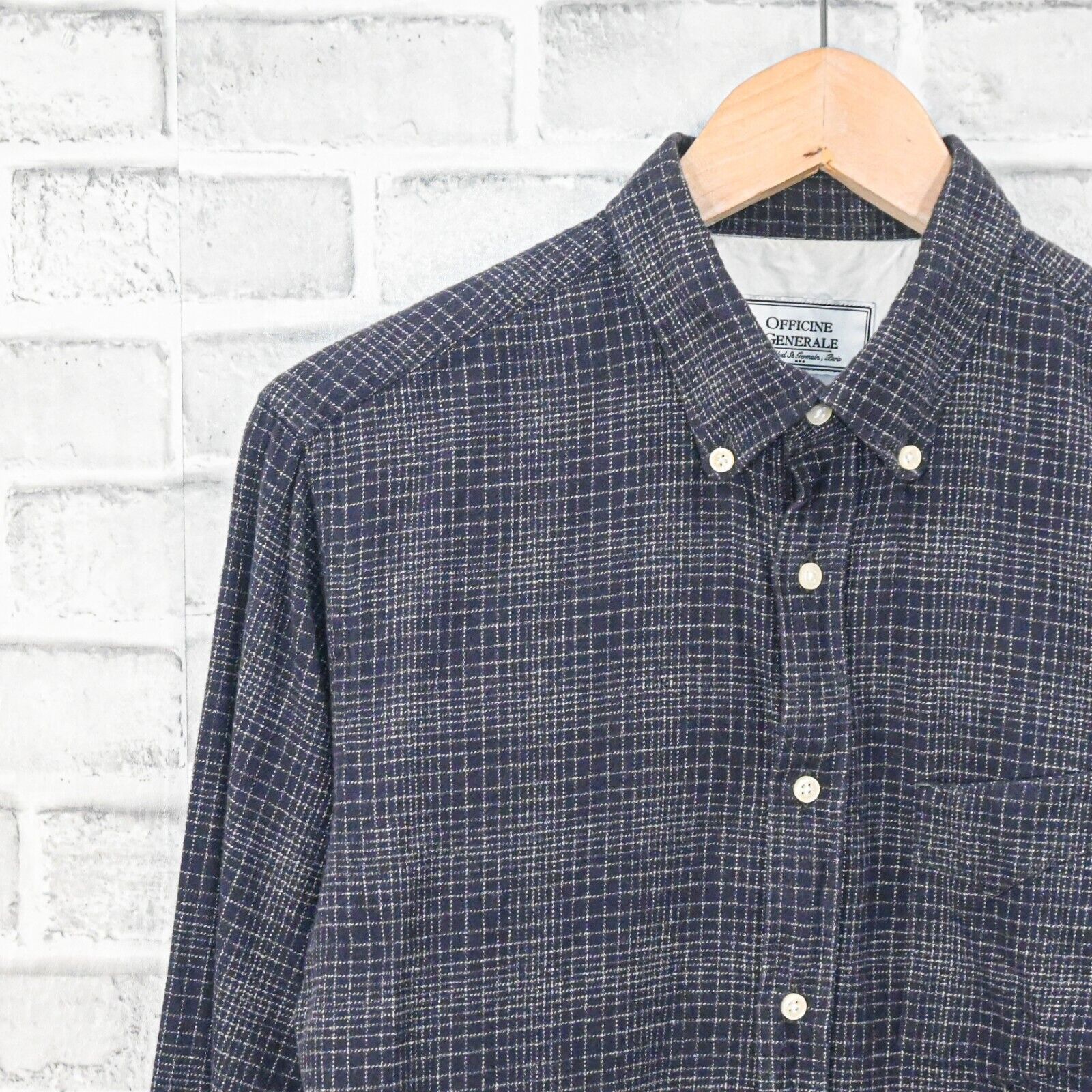 Officine Generale Officine Generale Button Down Flannel Shirt blue check Size US S / EU 44-46 / 1 - 4 Thumbnail