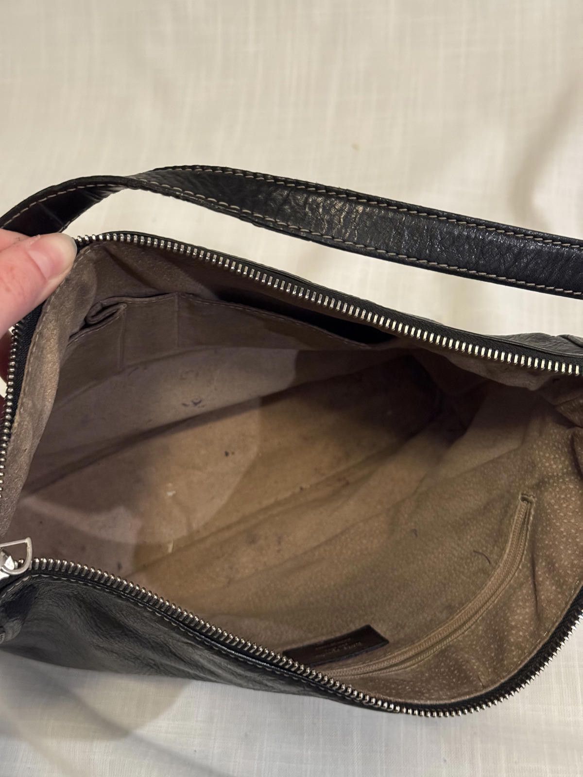 Designer Stylish Kate Spade Black Leather Hobo Bag Size ONE SIZE - 4 Thumbnail