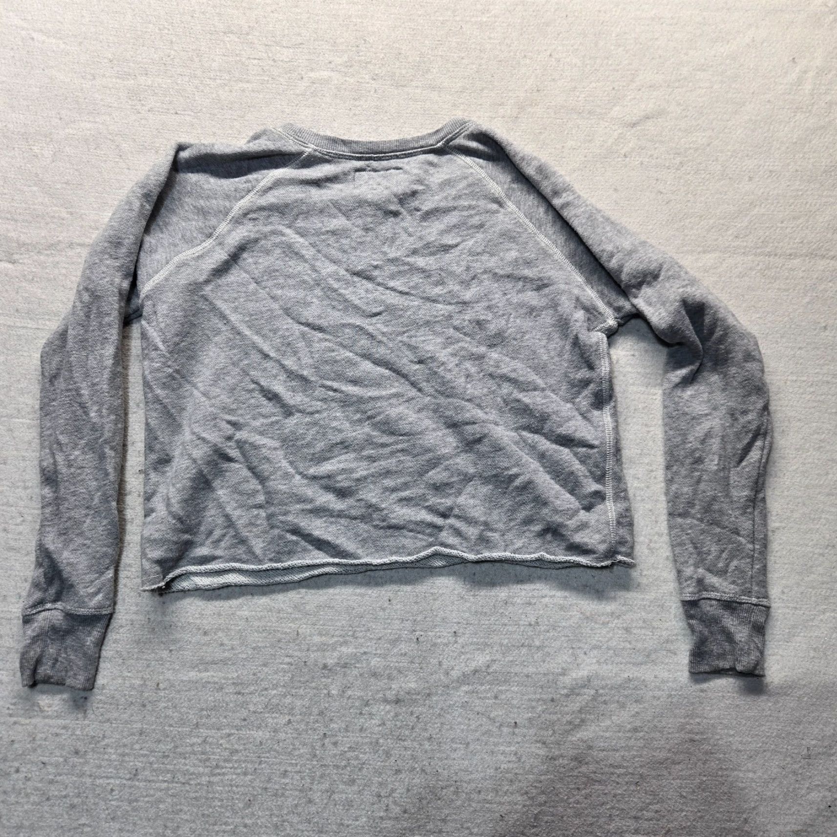 American Eagle Outfitters American Eagle Outfitters Sweater Adult Women S Short Gray Crew Neck Long Sleeve Lightweight Cropped Knit Size S / US 4 / IT 40 - 7 Thumbnail