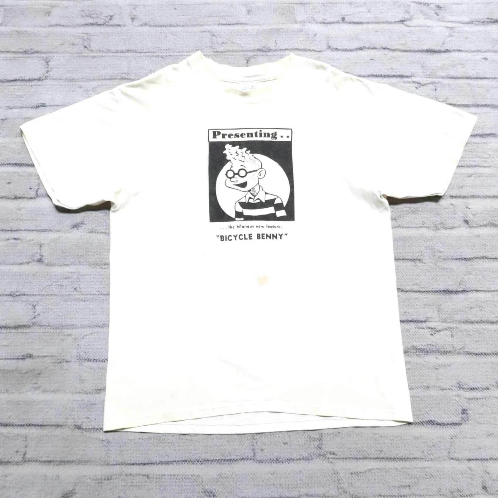 Port & Company VINTAGE Bicycle Benny Comic Strip Shirt Mens L White Vintage Bicycle Benny Comic Strip Shirt Mens L White Size US L / EU 52-54 / 3 - 2 Thumbnail