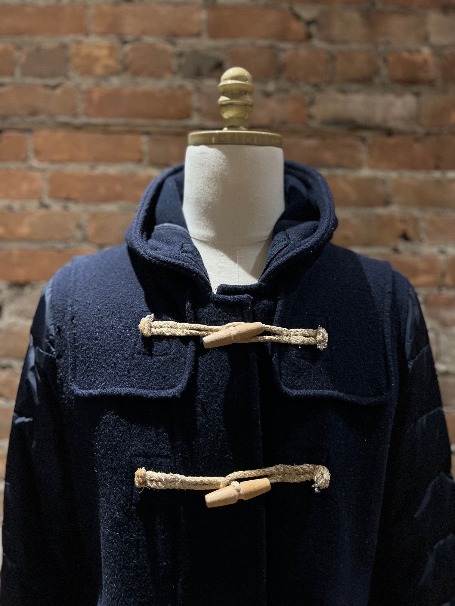 Moncler Moncler Wool Duffle Coat with Down-Filled Sleeves Size US M / EU 48-50 / 2 - 6 Thumbnail