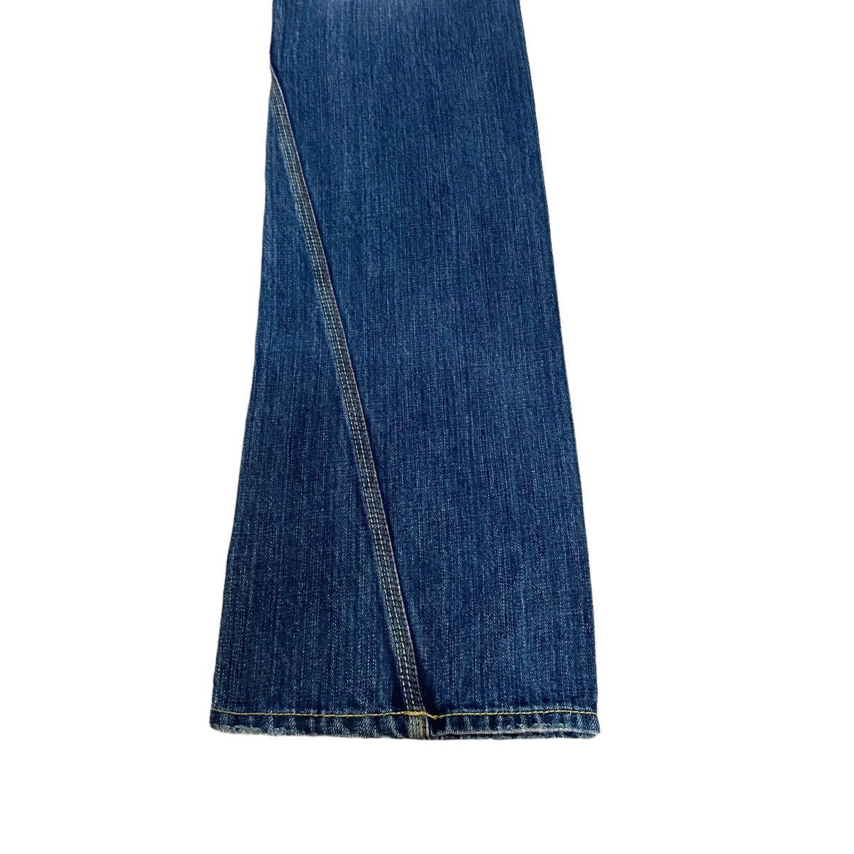Nicole Club Nicole Club For Men Leather Lace Denim Flare Jeans Size US 31 - 15 Thumbnail