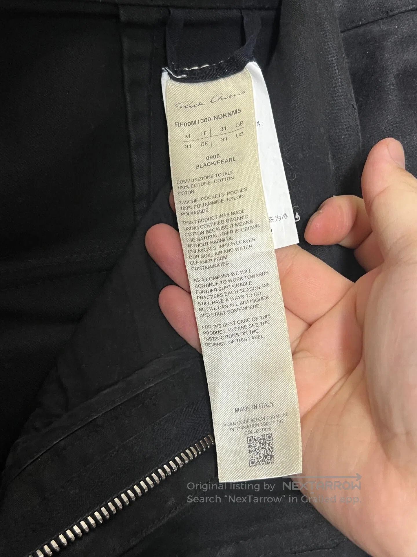 Rick Owens Rick Owens Black Cargo Pants. Size US 31 - 7 Thumbnail