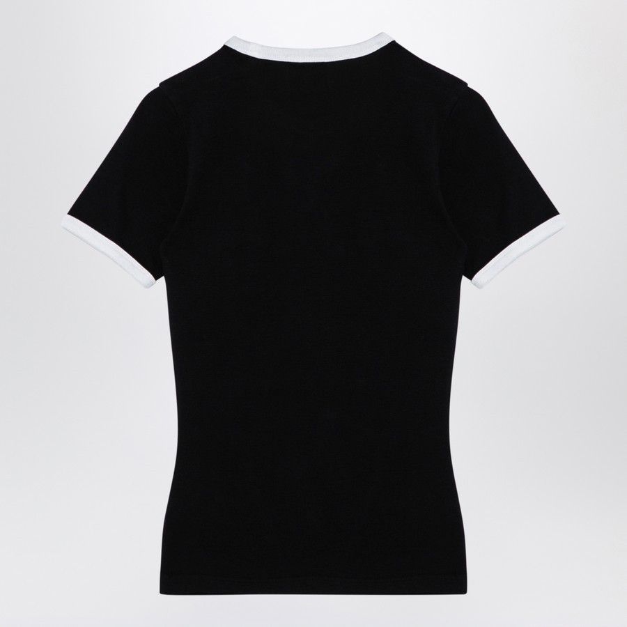Courreges o1d2blof0824 Cotton T-Shirt in Black Size M / US 6-8 / IT 42-44 - 2 Thumbnail